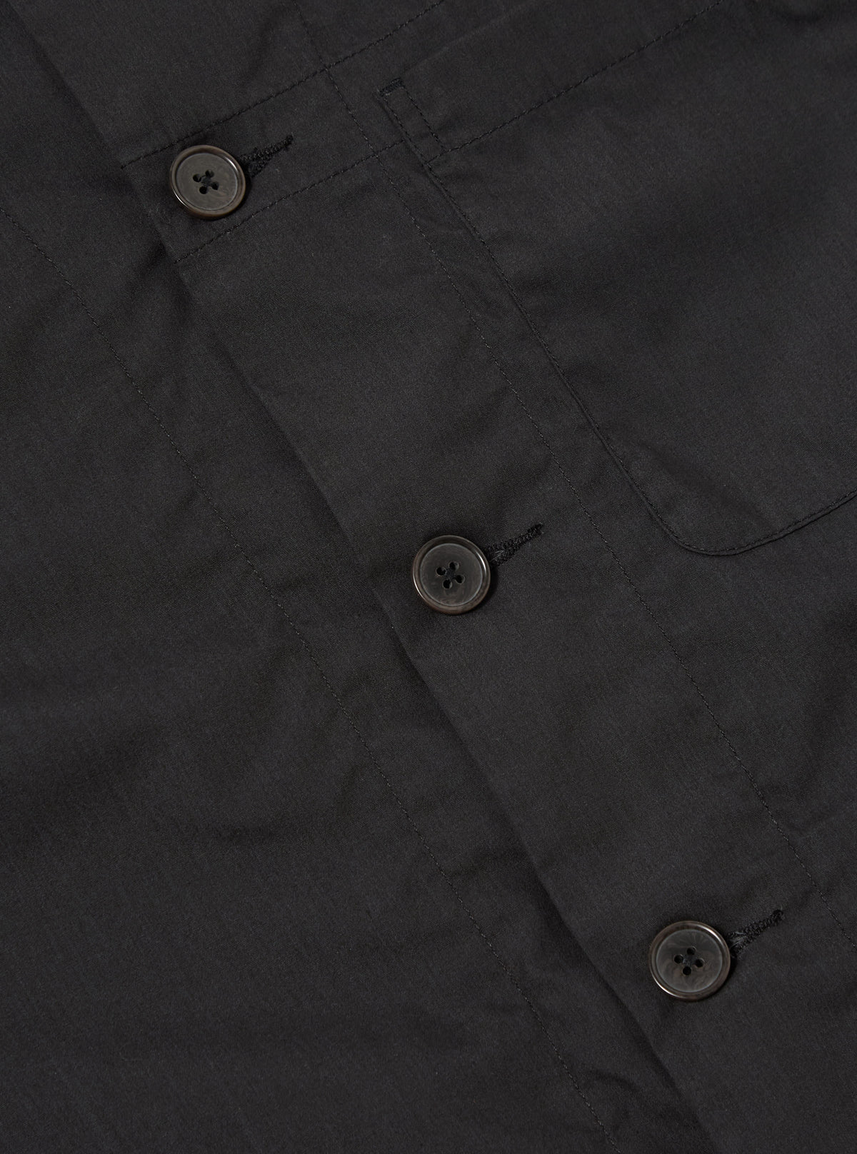 Universal Works Tech Overshirt in Black Recycled Polytech