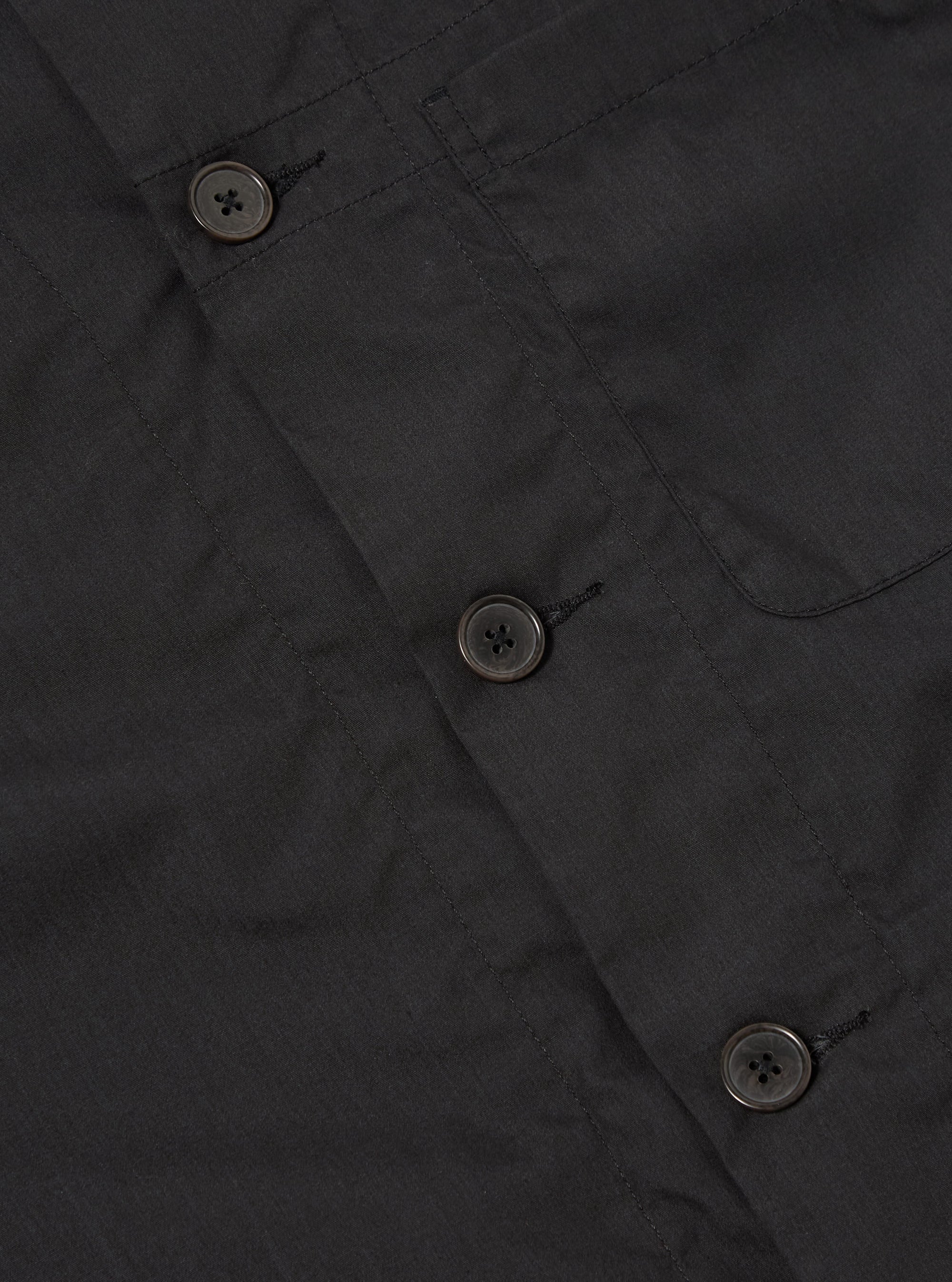 Universal Works Tech Overshirt in Black Recycled Polytech