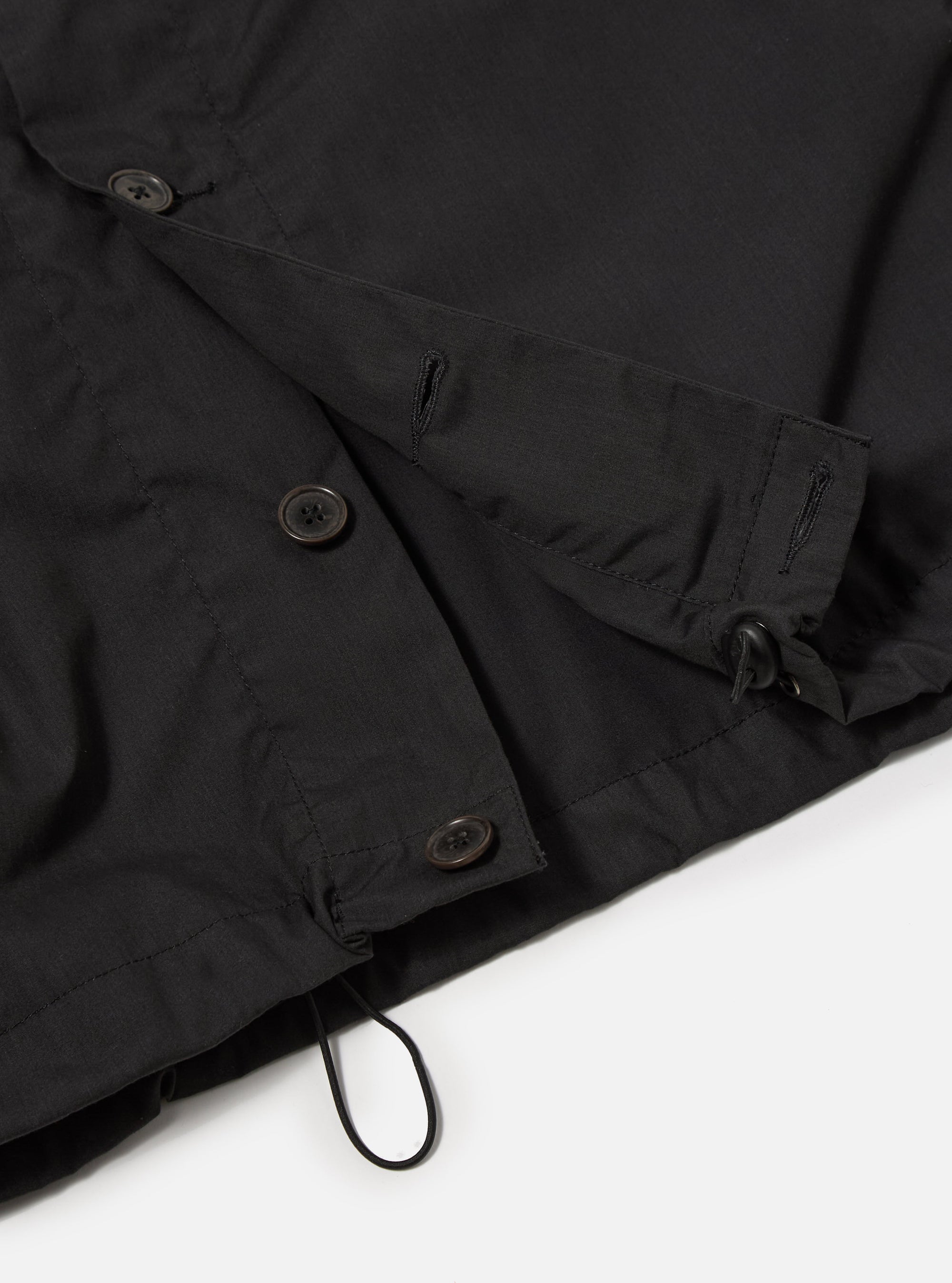 Universal Works Tech Overshirt in Black Recycled Polytech