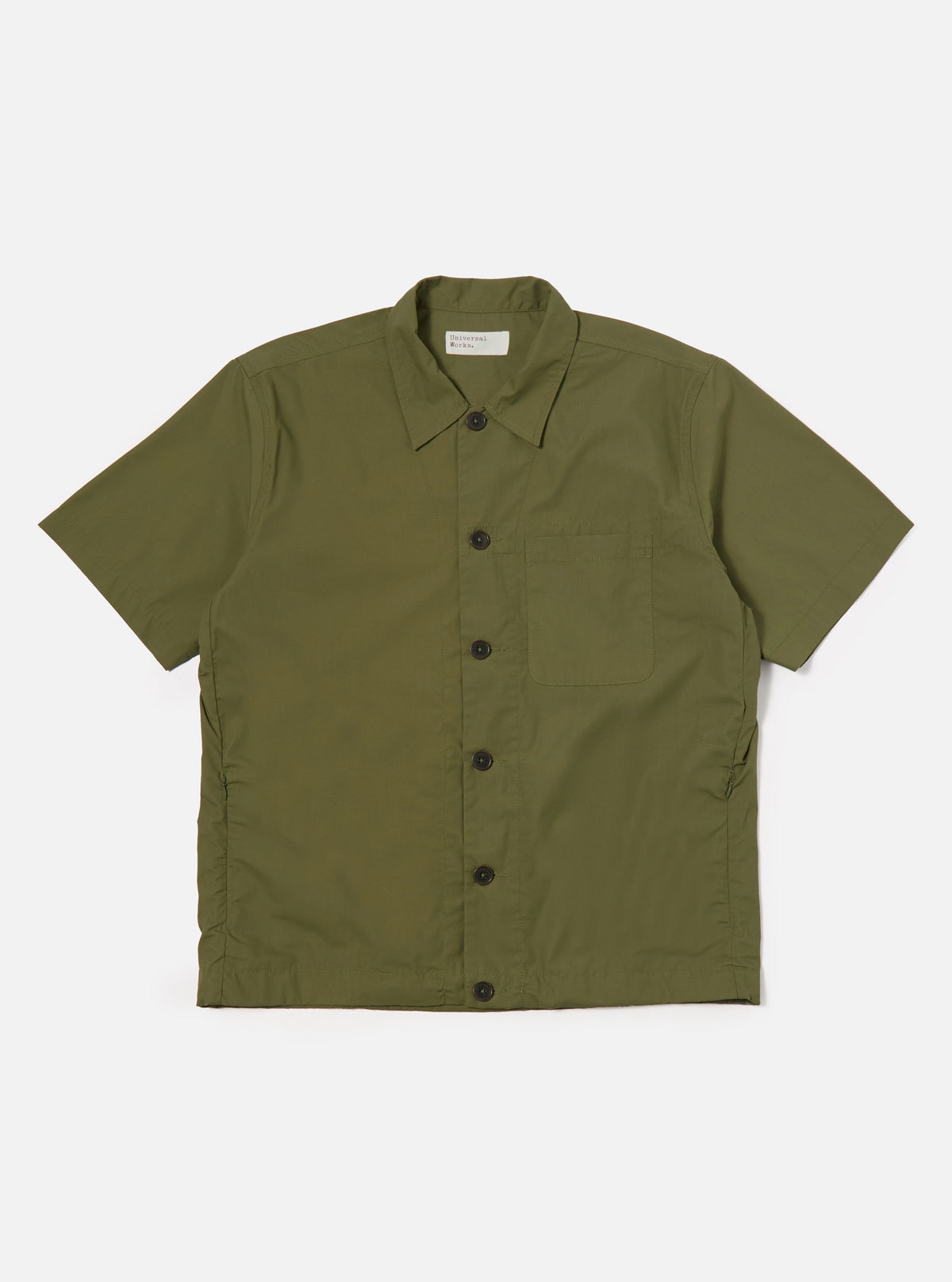 Universal Works Tech Overshirt in Olive Recycled Polytech