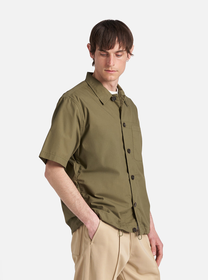Universal Works Tech Overshirt in Olive Recycled Polytech