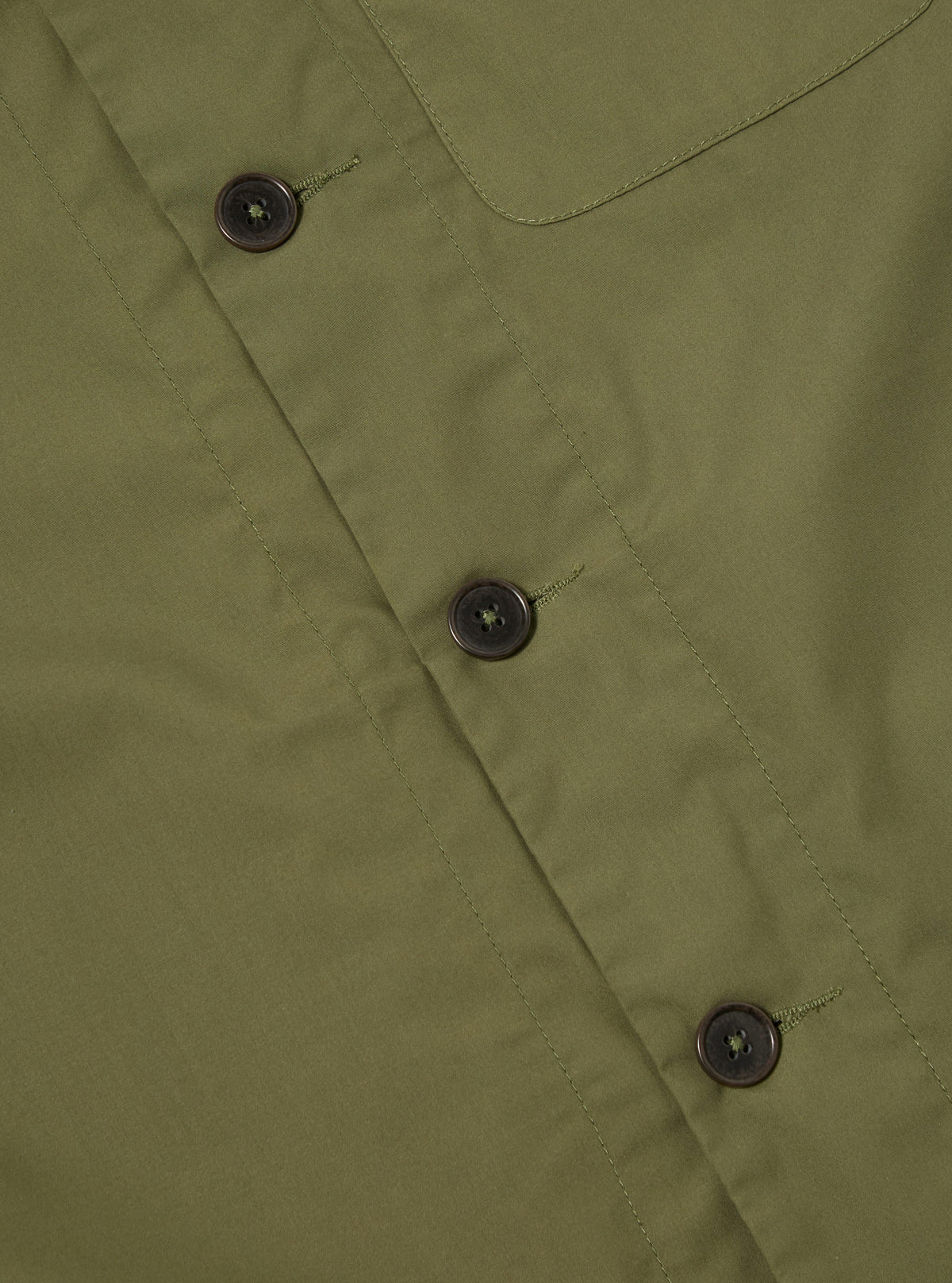 Universal Works Tech Overshirt in Olive Recycled Polytech