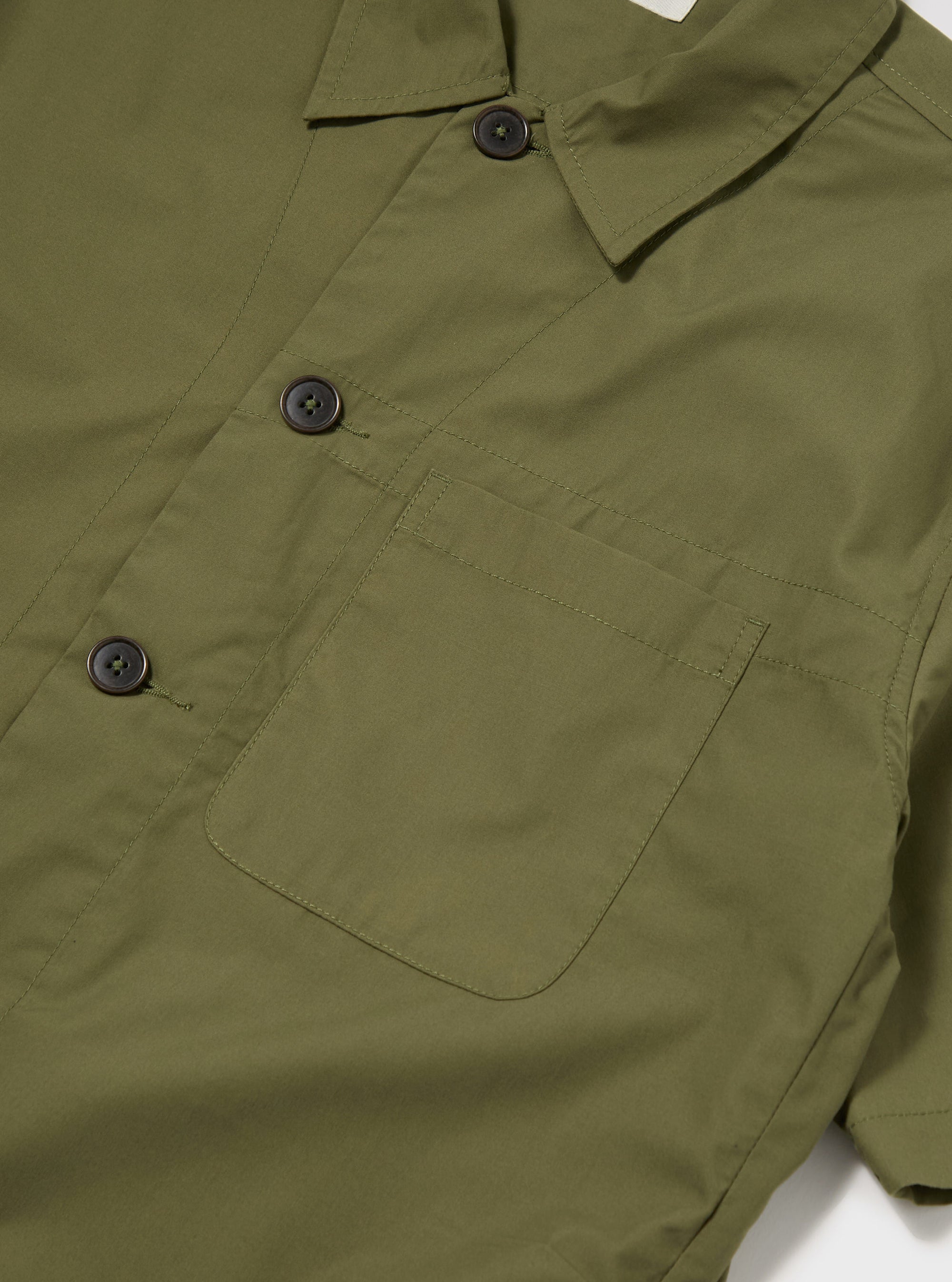 Universal Works Tech Overshirt in Olive Recycled Polytech