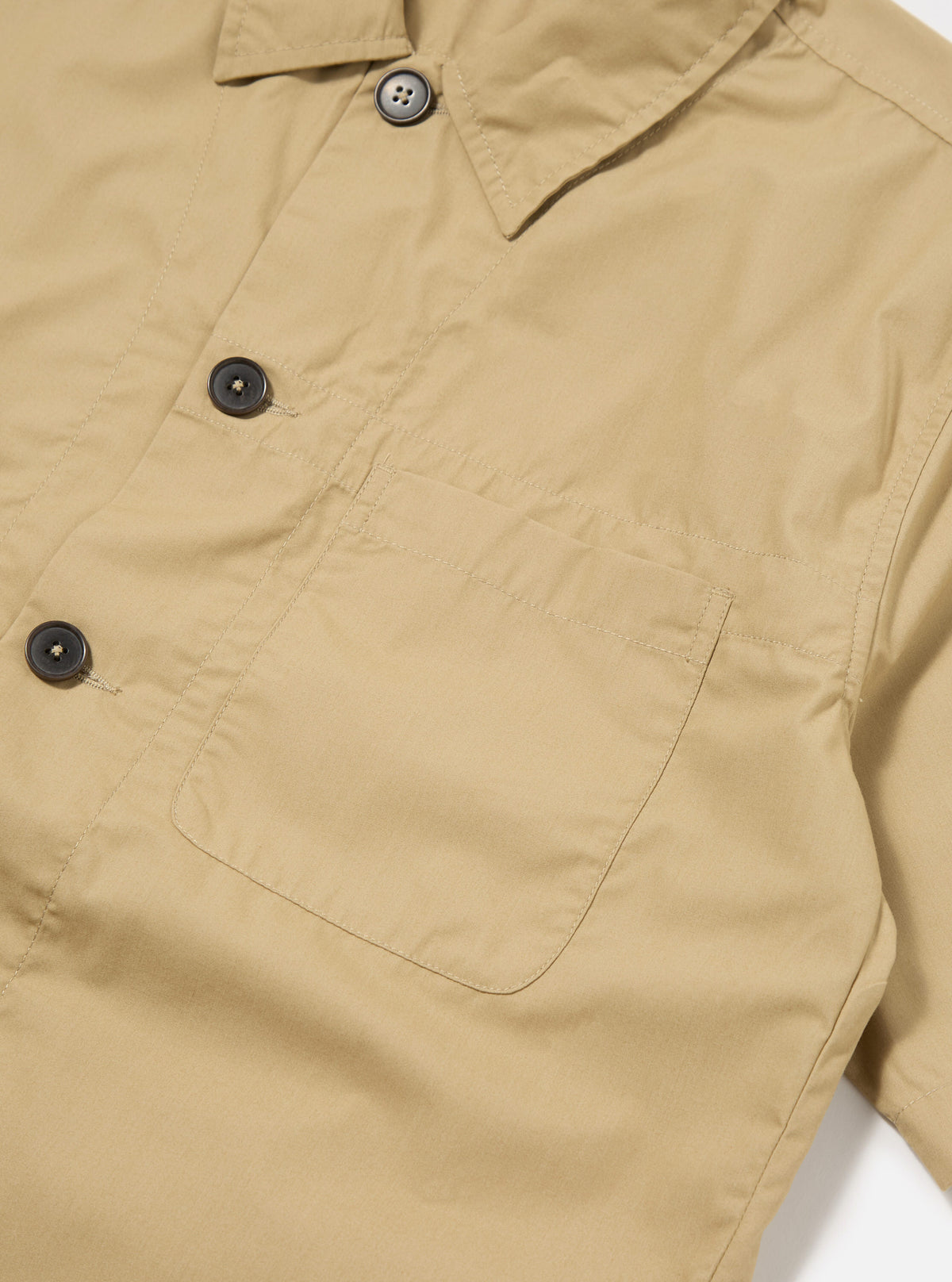 Universal Works Tech Overshirt in Sand Recycled Polytech