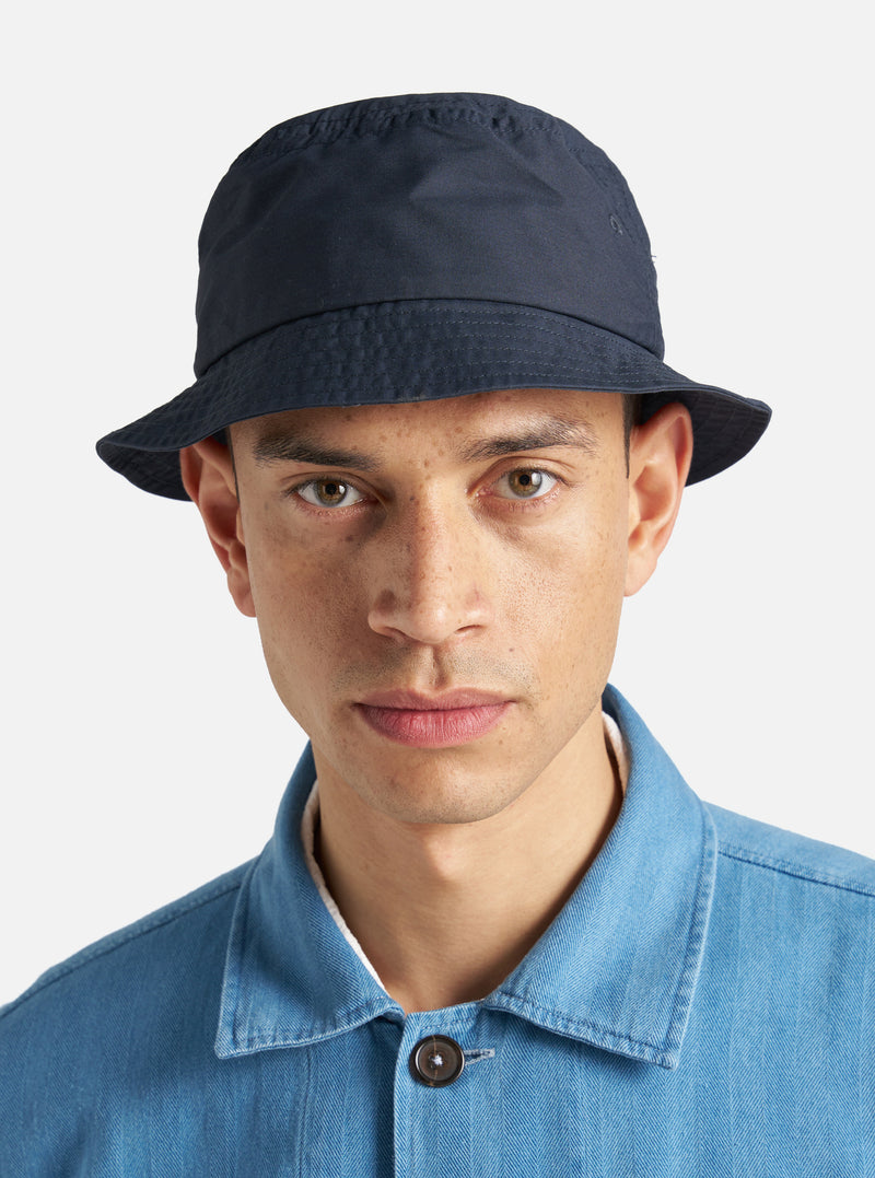 Universal Works Beach Hat in Navy Recycled Polytech