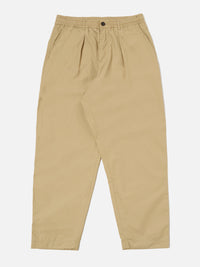 Universal Works Pleated Track Pant in Sand Recycled Polytech