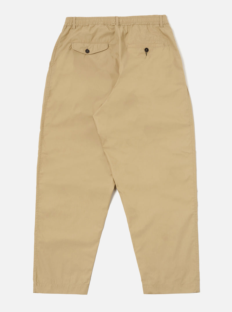 Universal Works Pleated Track Pant in Sand Recycled Polytech