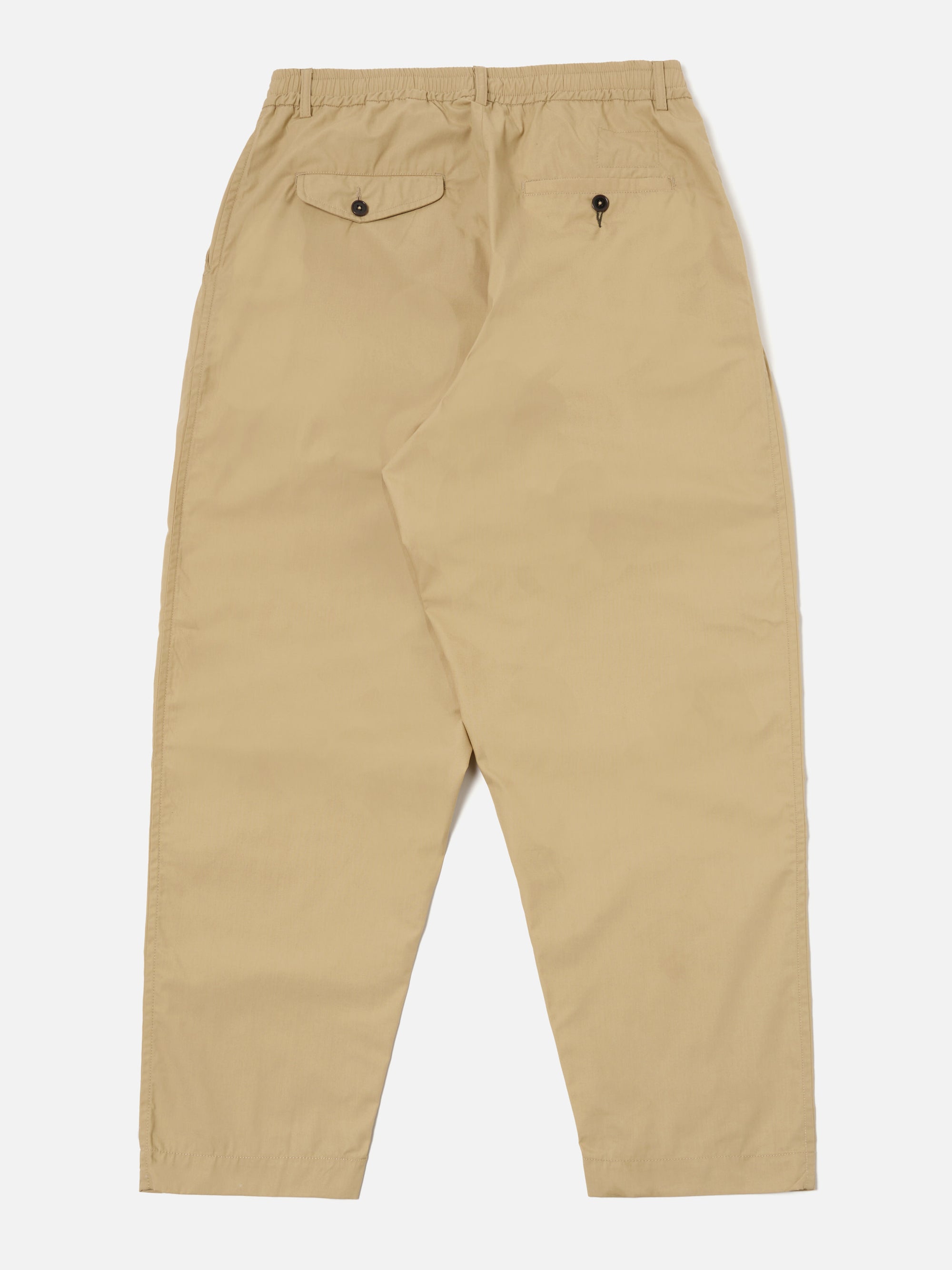 Universal Works Pleated Track Pant in Sand Recycled Polytech