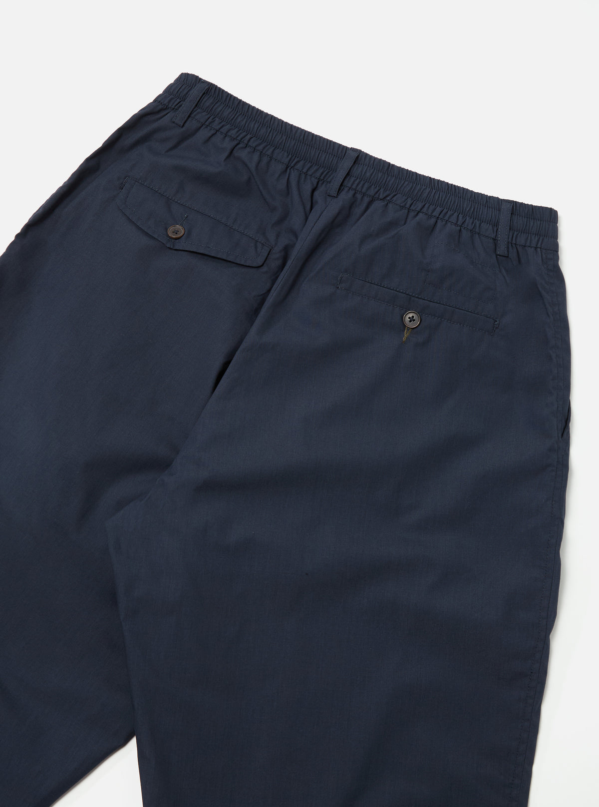 Universal Works Pleated Track Pant in Navy Recycled Polytech