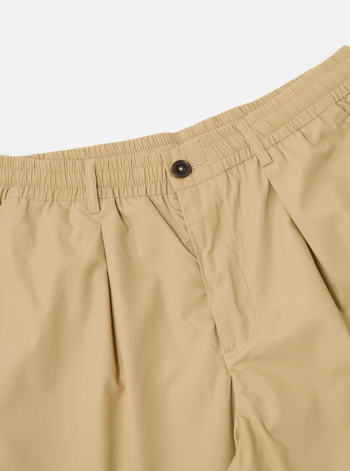 Universal Works Pleated Track Pant in Sand Recycled Polytech