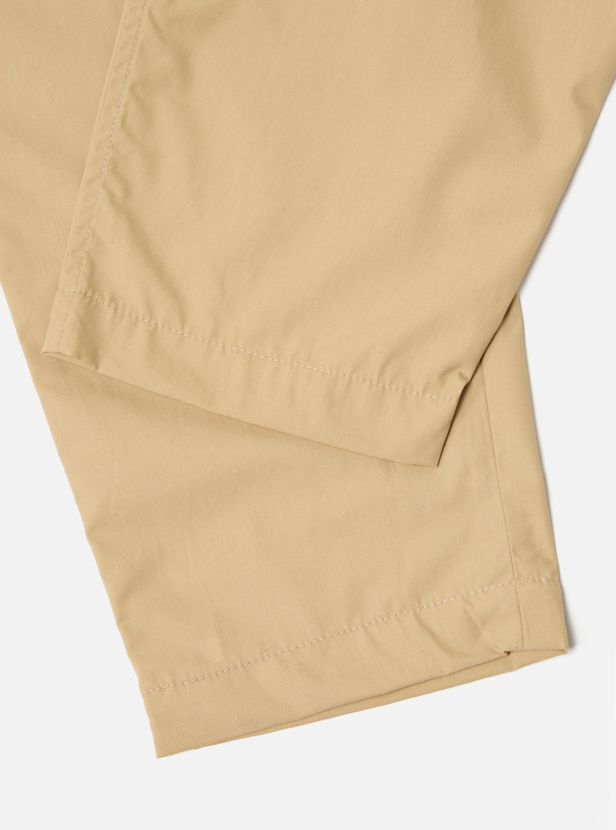 Universal Works Pleated Track Pant in Sand Recycled Polytech