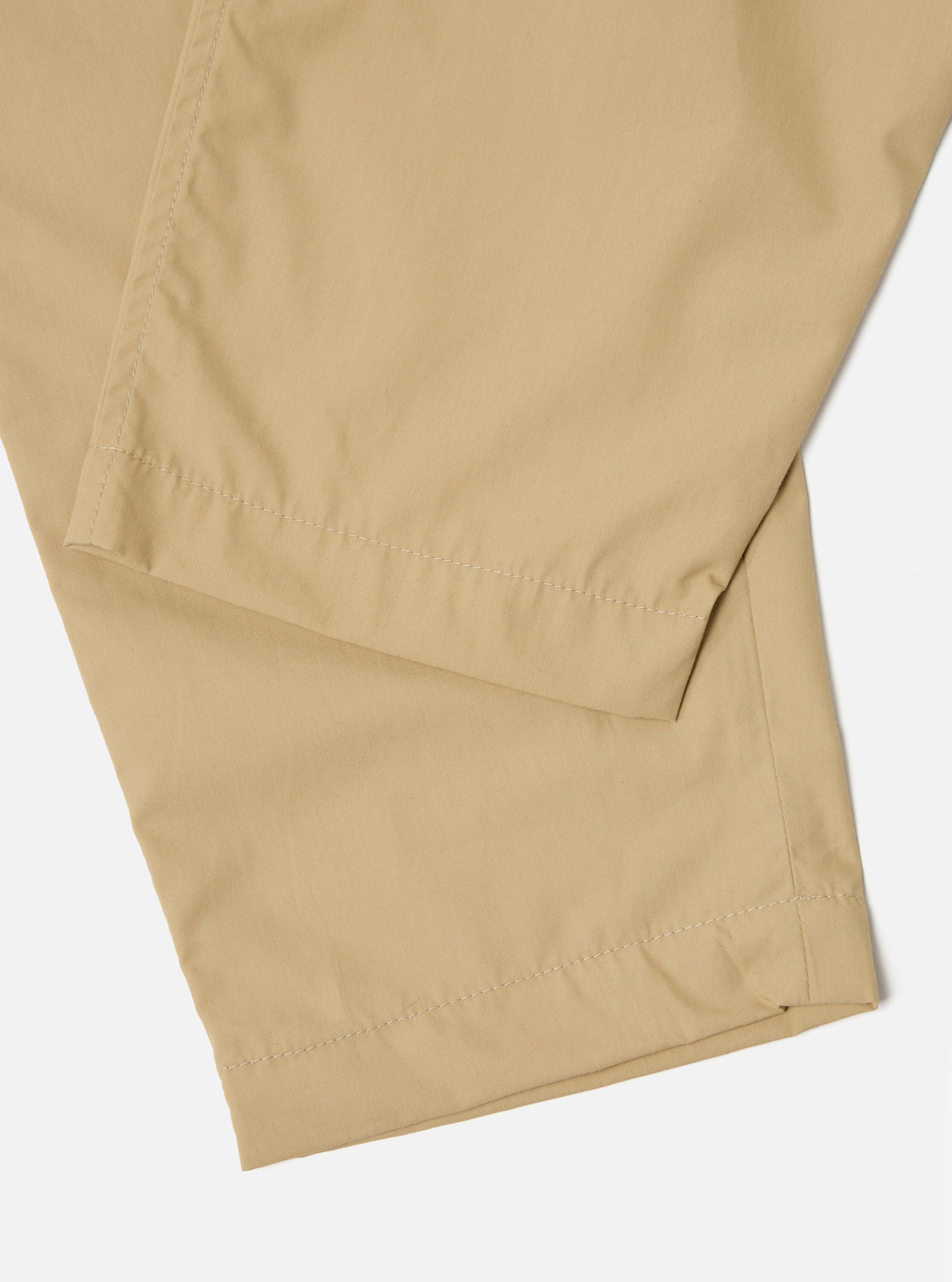 Universal Works Pleated Track Pant in Sand Recycled Polytech