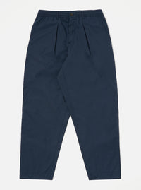 Universal Works Pleated Track Pant in Navy Recycled Polytech