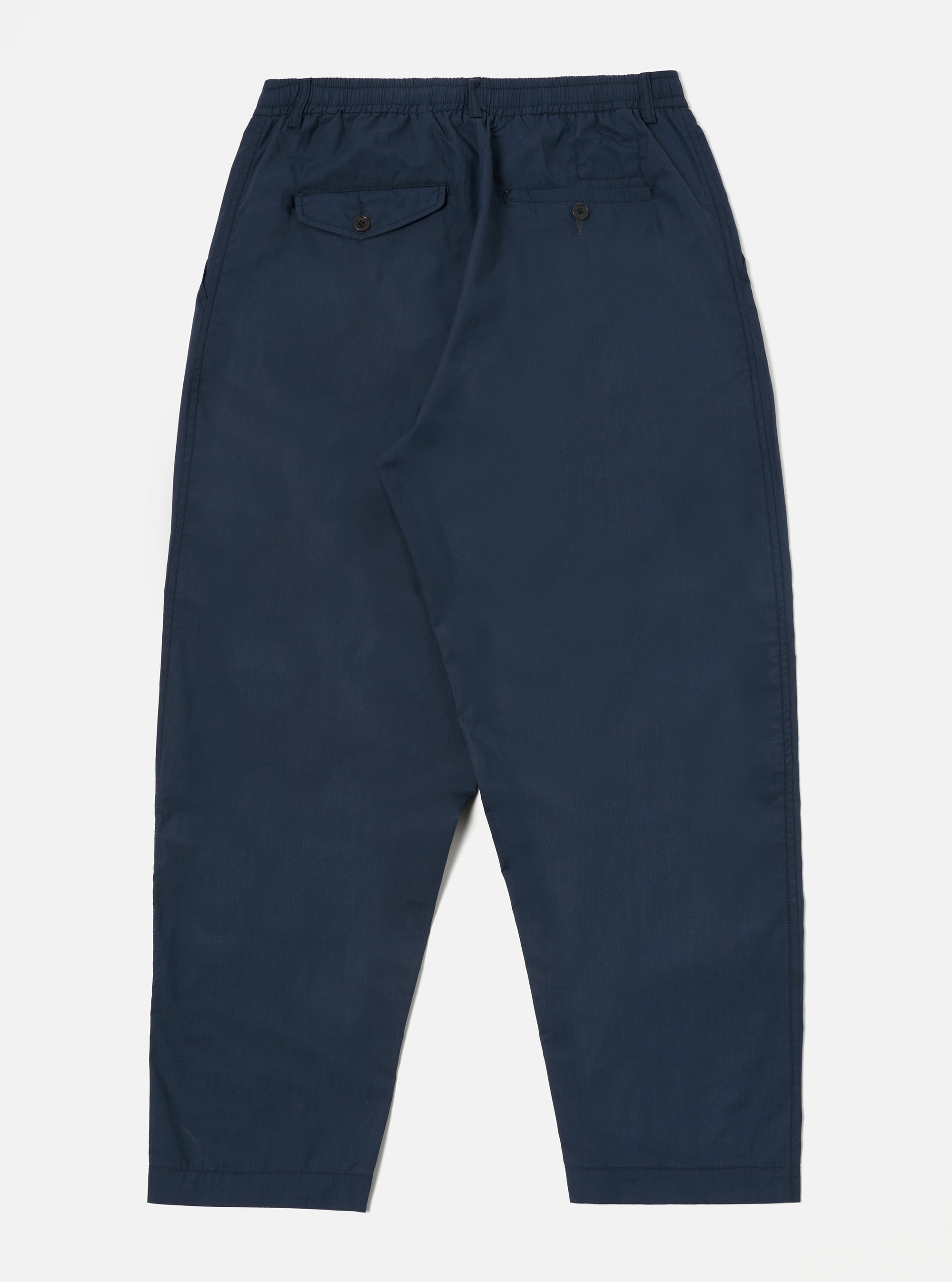 Universal Works Pleated Track Pant in Navy Recycled Polytech