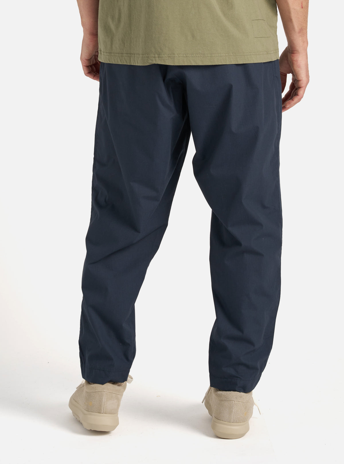 Universal Works Pleated Track Pant in Navy Recycled Polytech