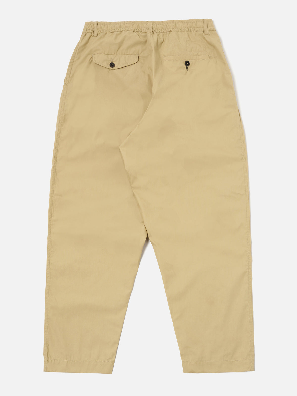 Universal Works Pleated Track Pant in Sand Recycled Polytech