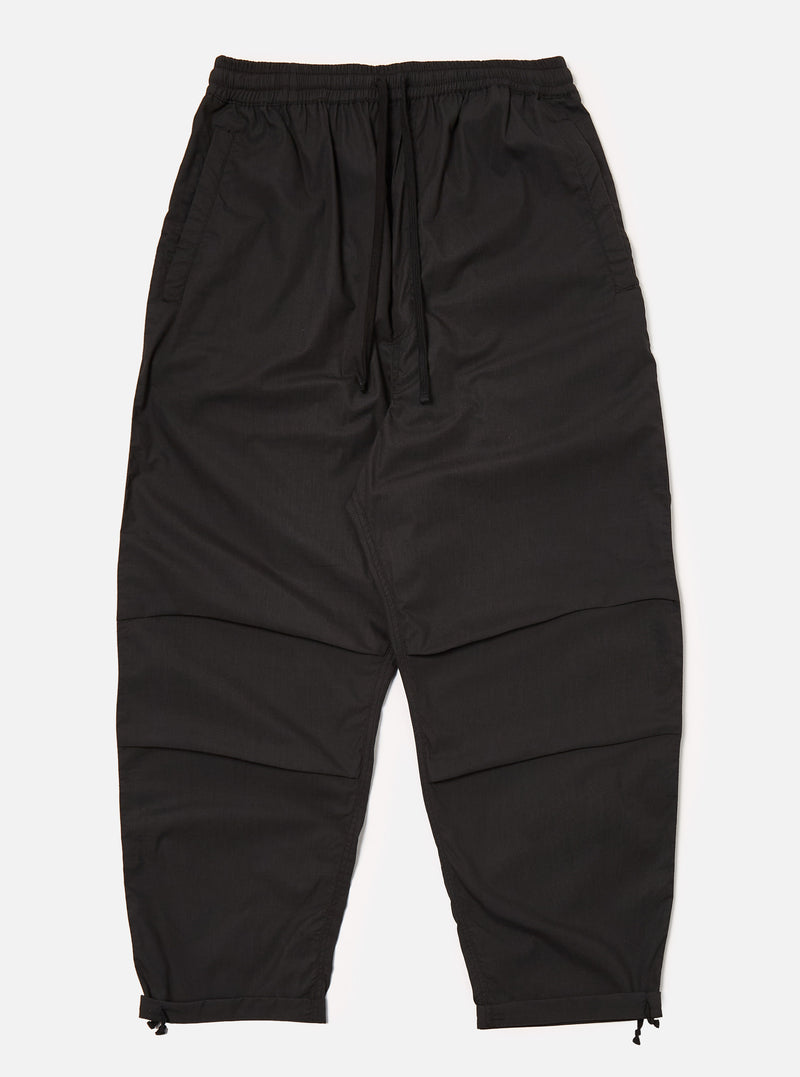 Universal Works Parachute Pant in Black Recycled Polytech