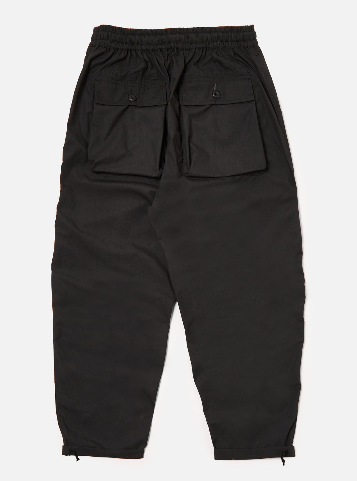 Universal Works Parachute Pant in Black Recycled Polytech