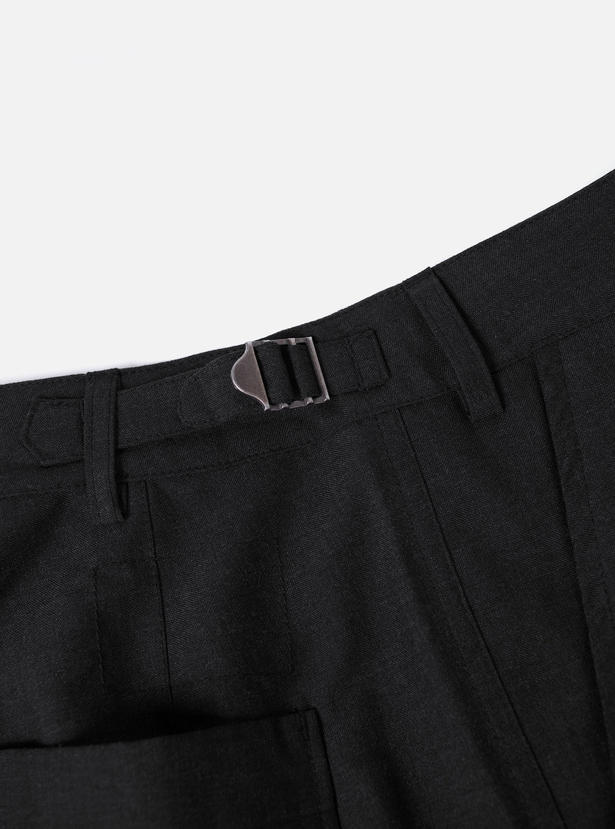 Charcoal Tropical Suiting Dutch Pant