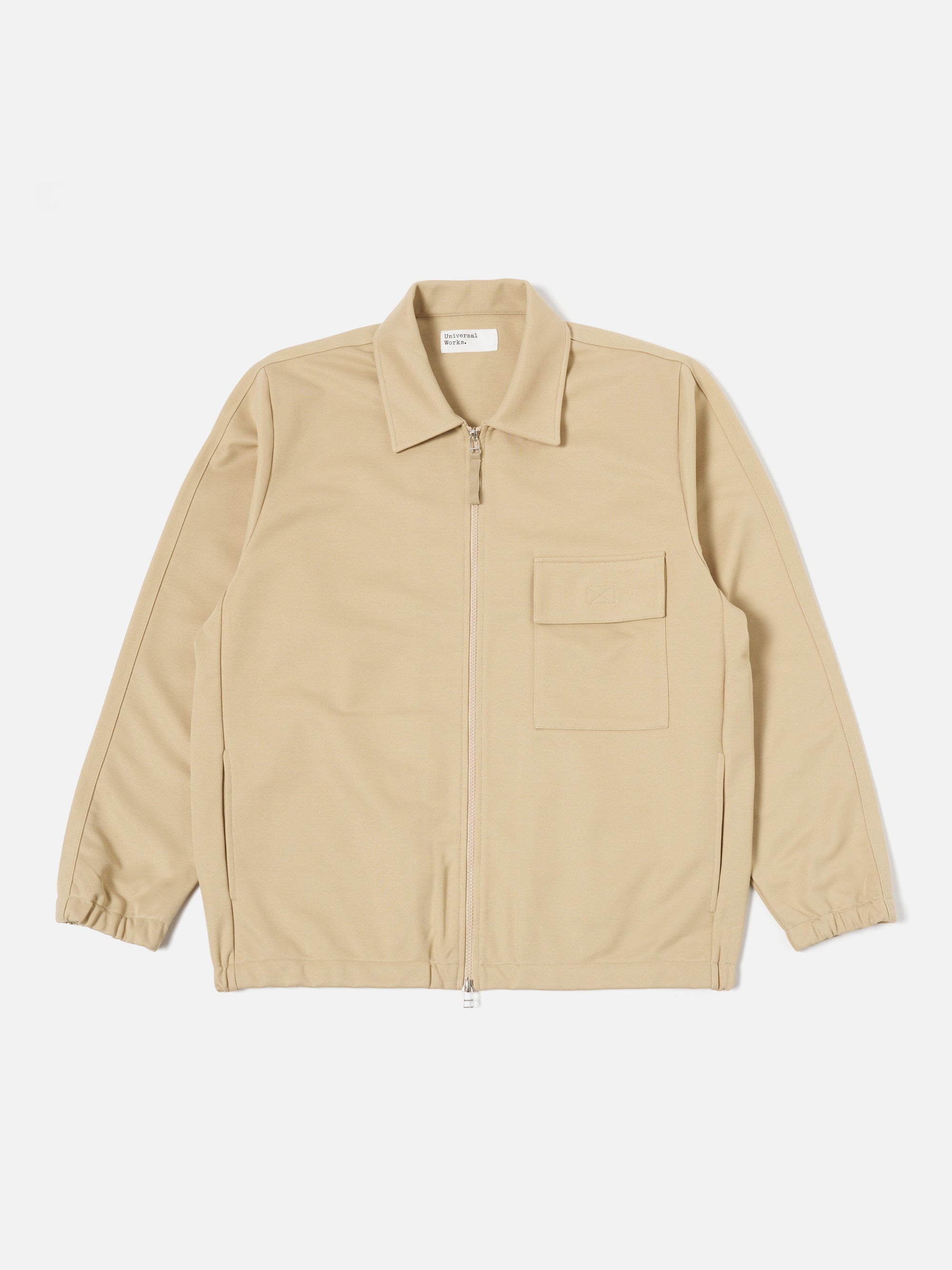 Universal Works Denis Track Top in Sand Recycled Poly Organic Cotton