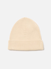 Universal Works Watch Cap in Ecru Cotton Rib