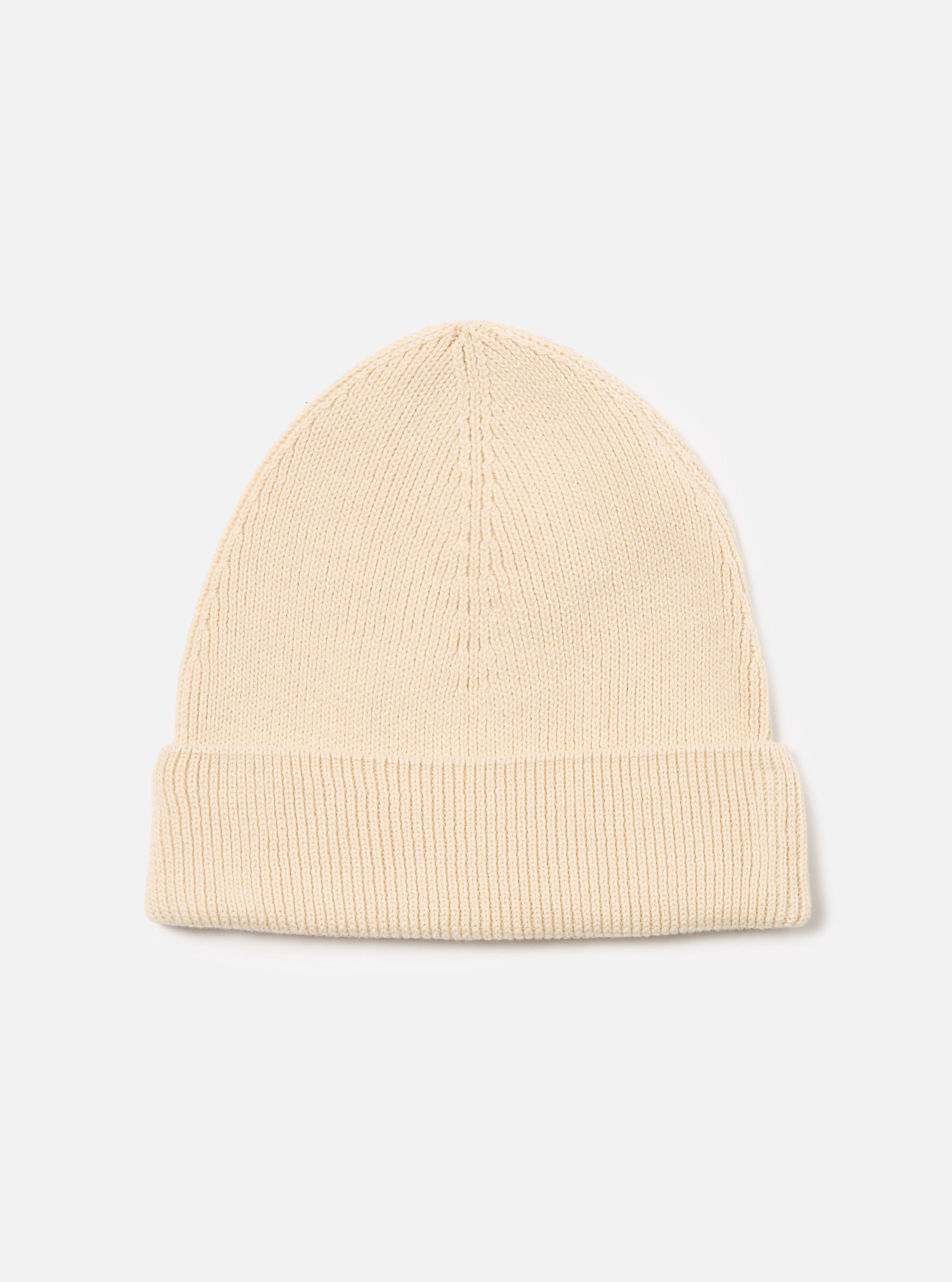 Universal Works Watch Cap in Ecru Cotton Rib