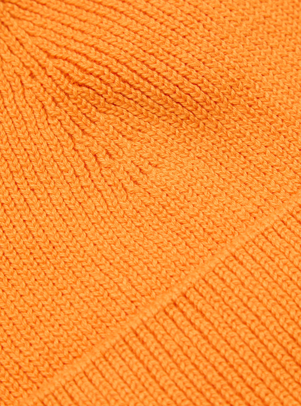 Universal Works Watch Cap in Orange Cotton Rib