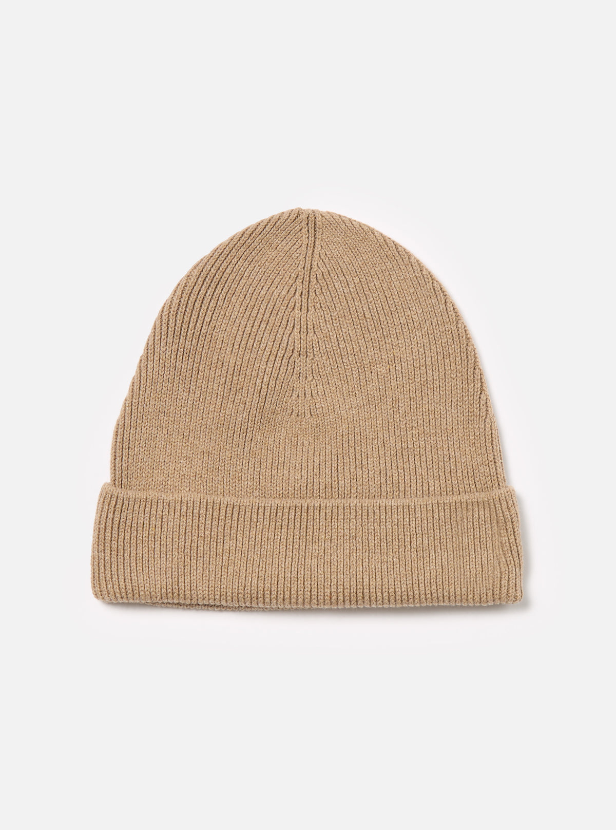 Universal Works Watch Cap in Sand Cotton Rib