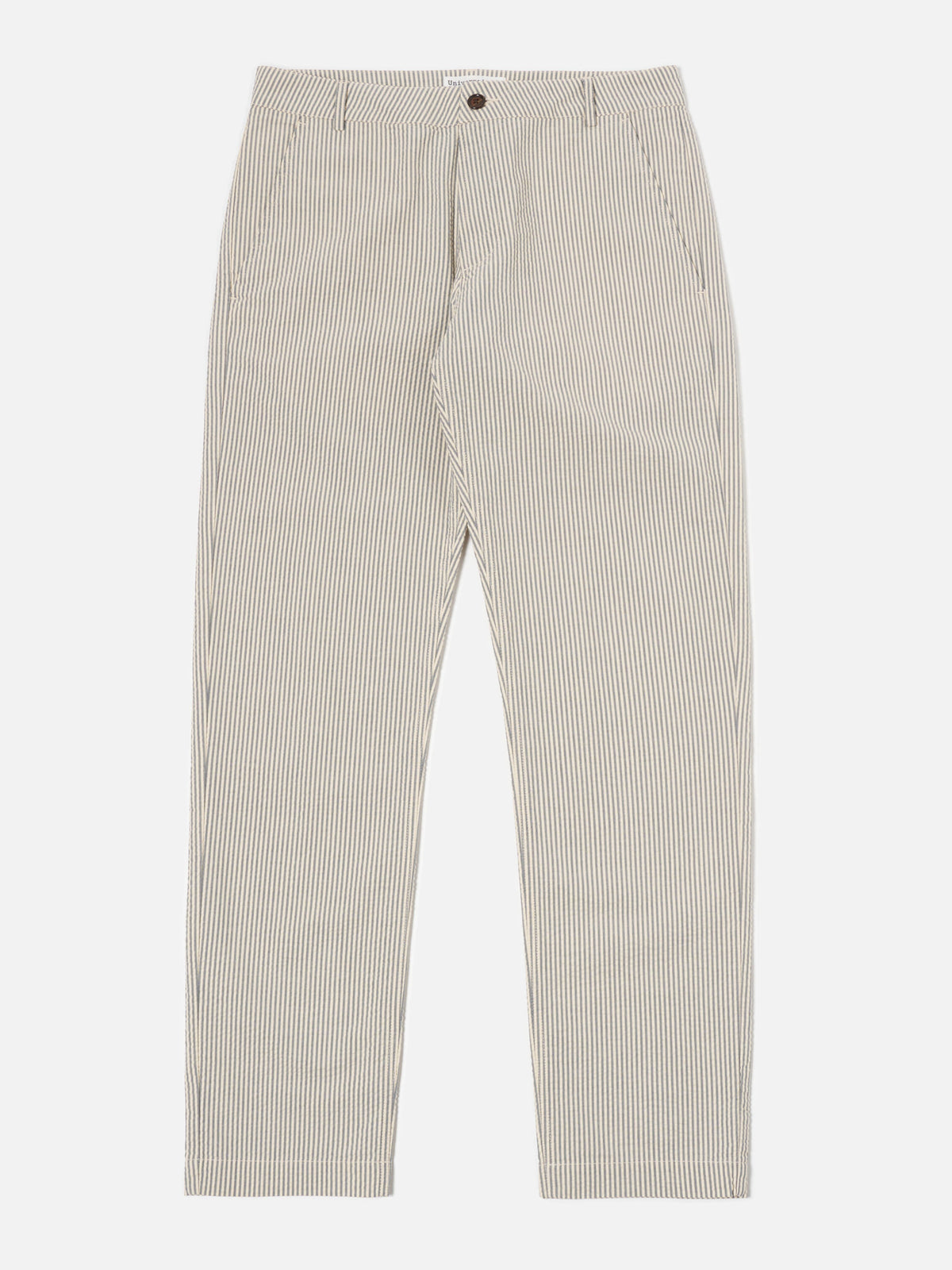 Universal Works Military Chino in Grey Derby Stripe