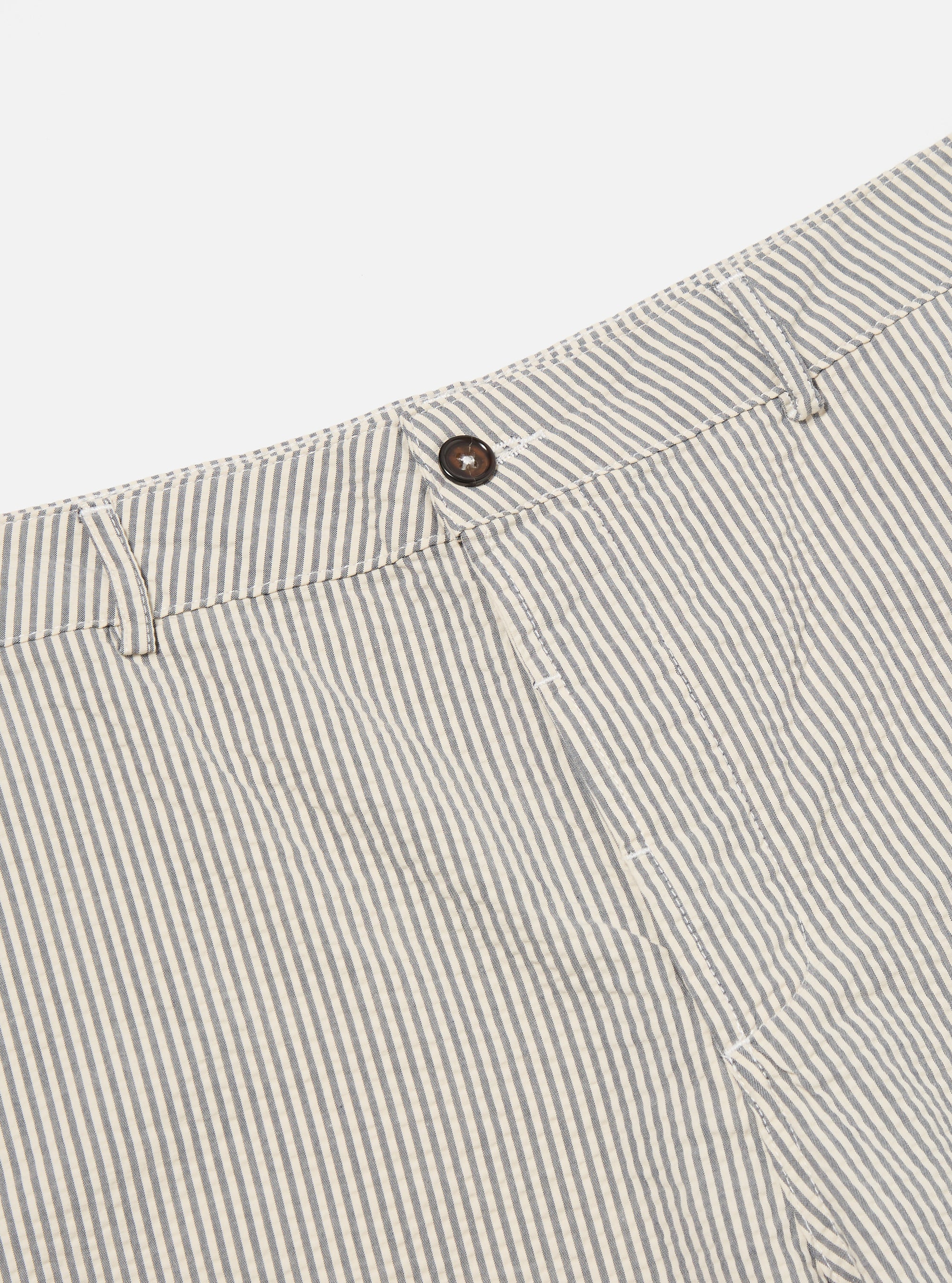 Universal Works Military Chino in Grey Derby Stripe