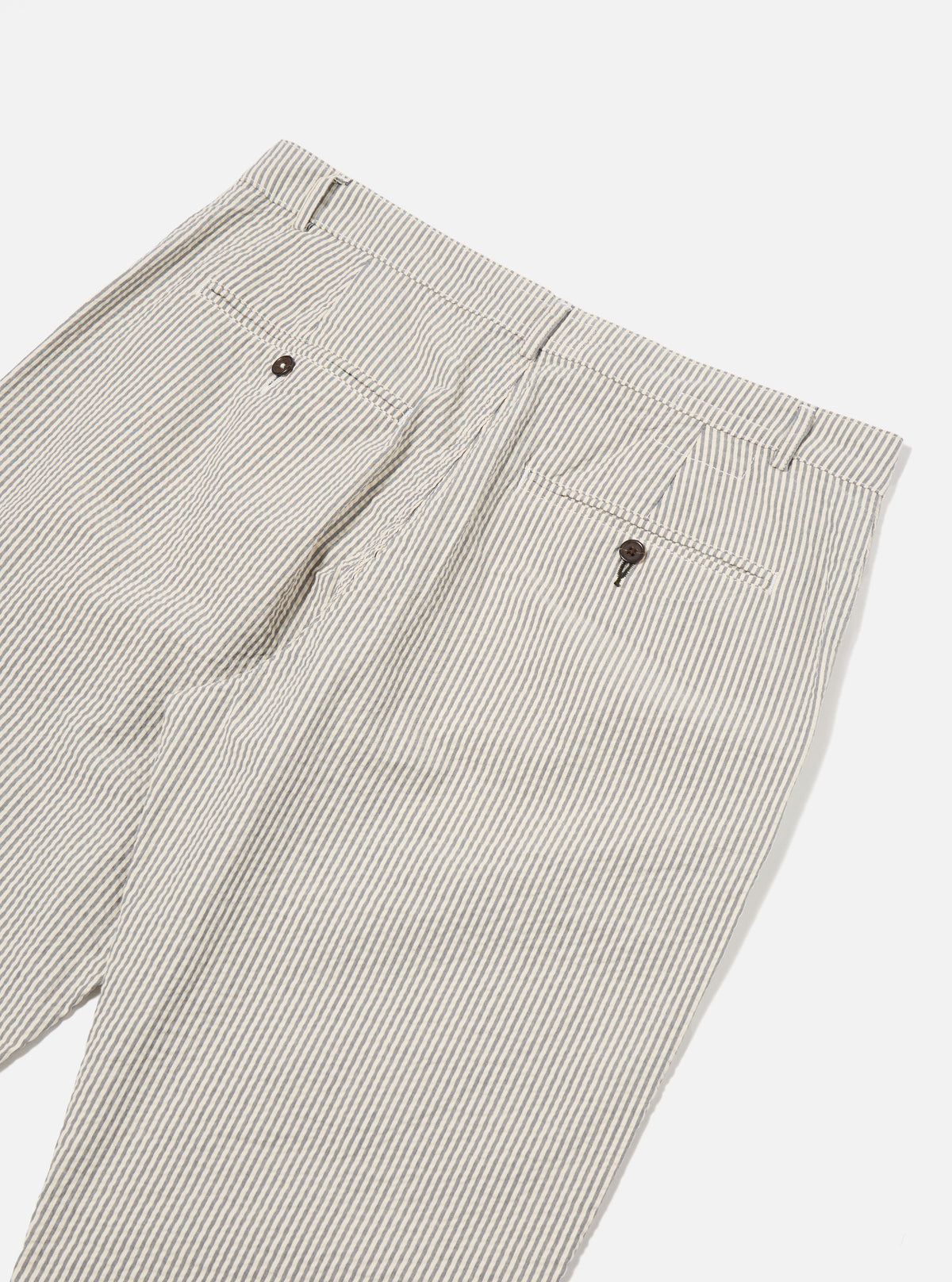 Universal Works Military Chino in Grey Derby Stripe