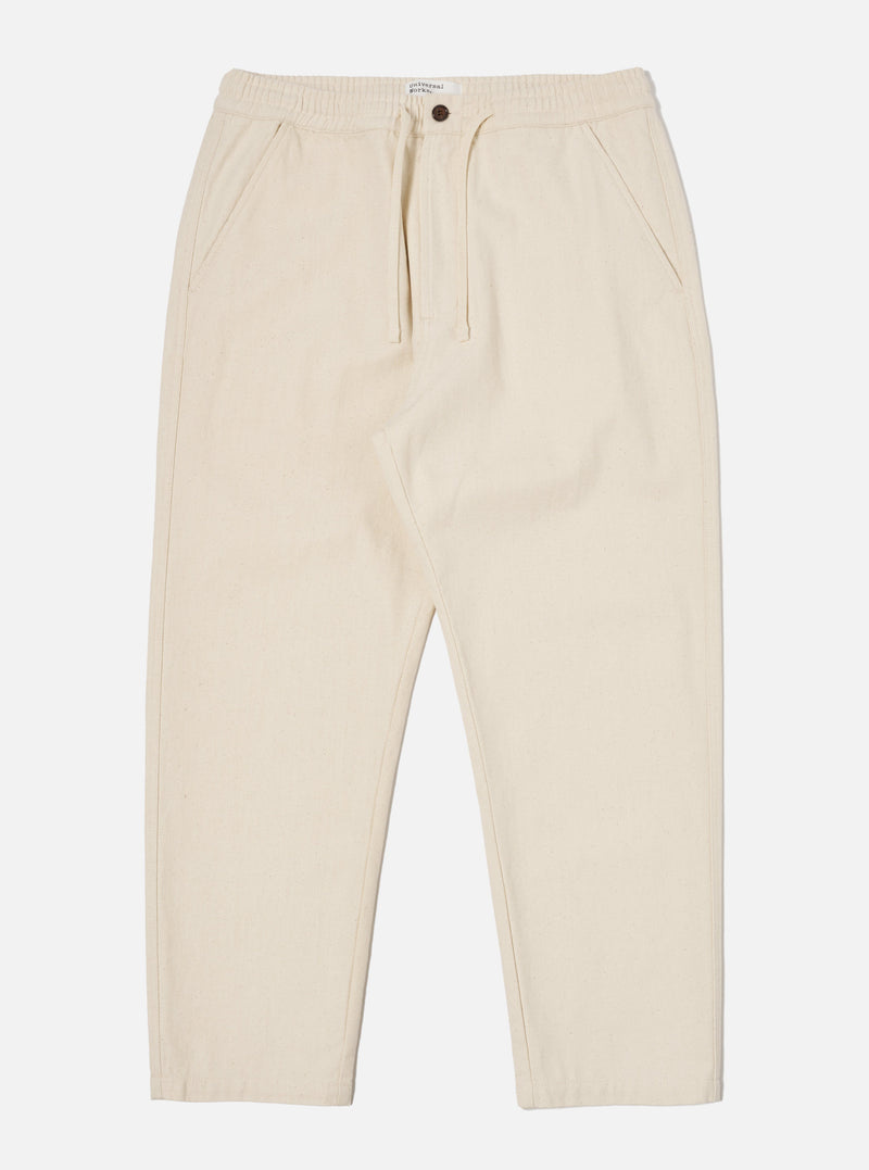 Universal Works Hi Water Trouser in Ecru Recycled Cotton