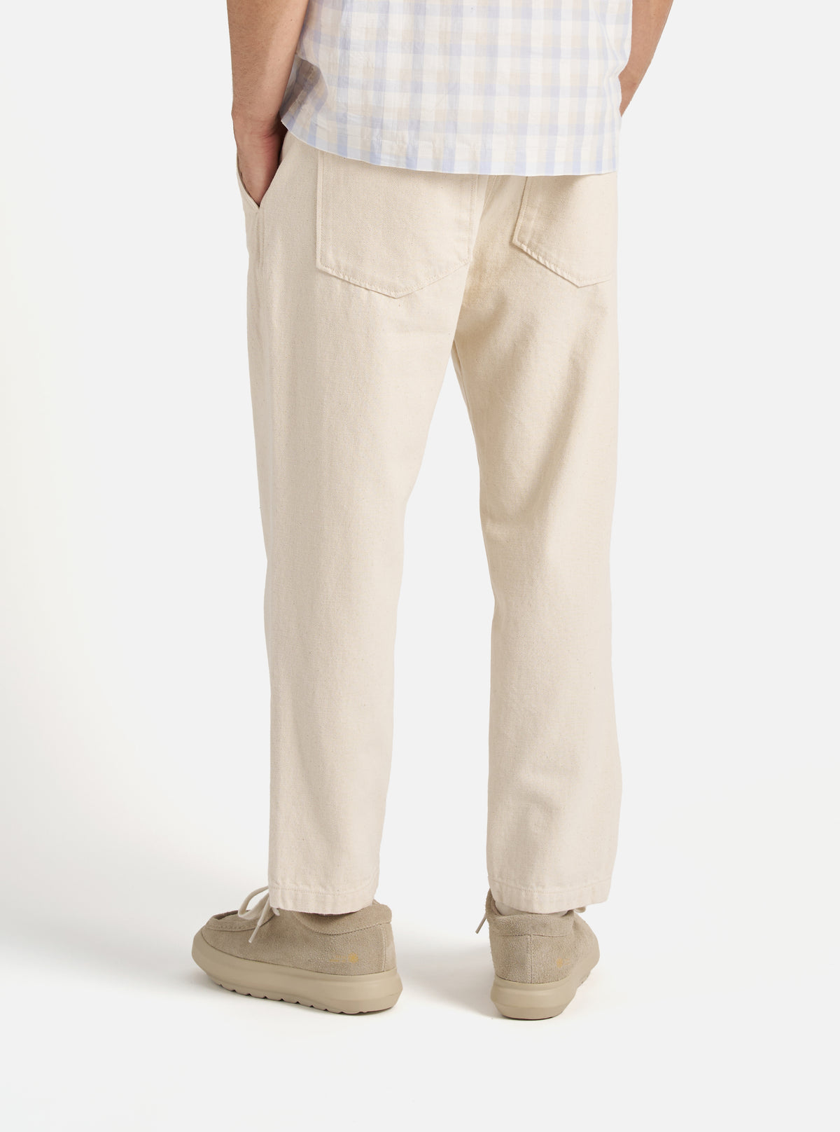 Universal Works Hi Water Trouser in Ecru Recycled Cotton