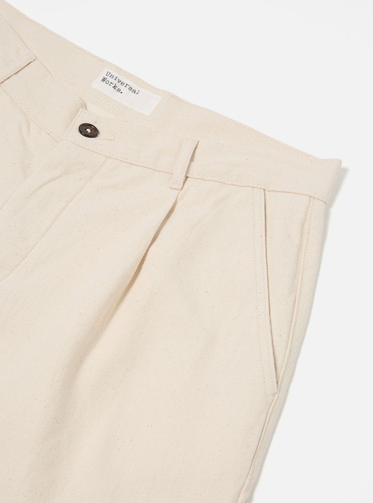 Universal Works Duke Pant in Ecru Recycled Cotton