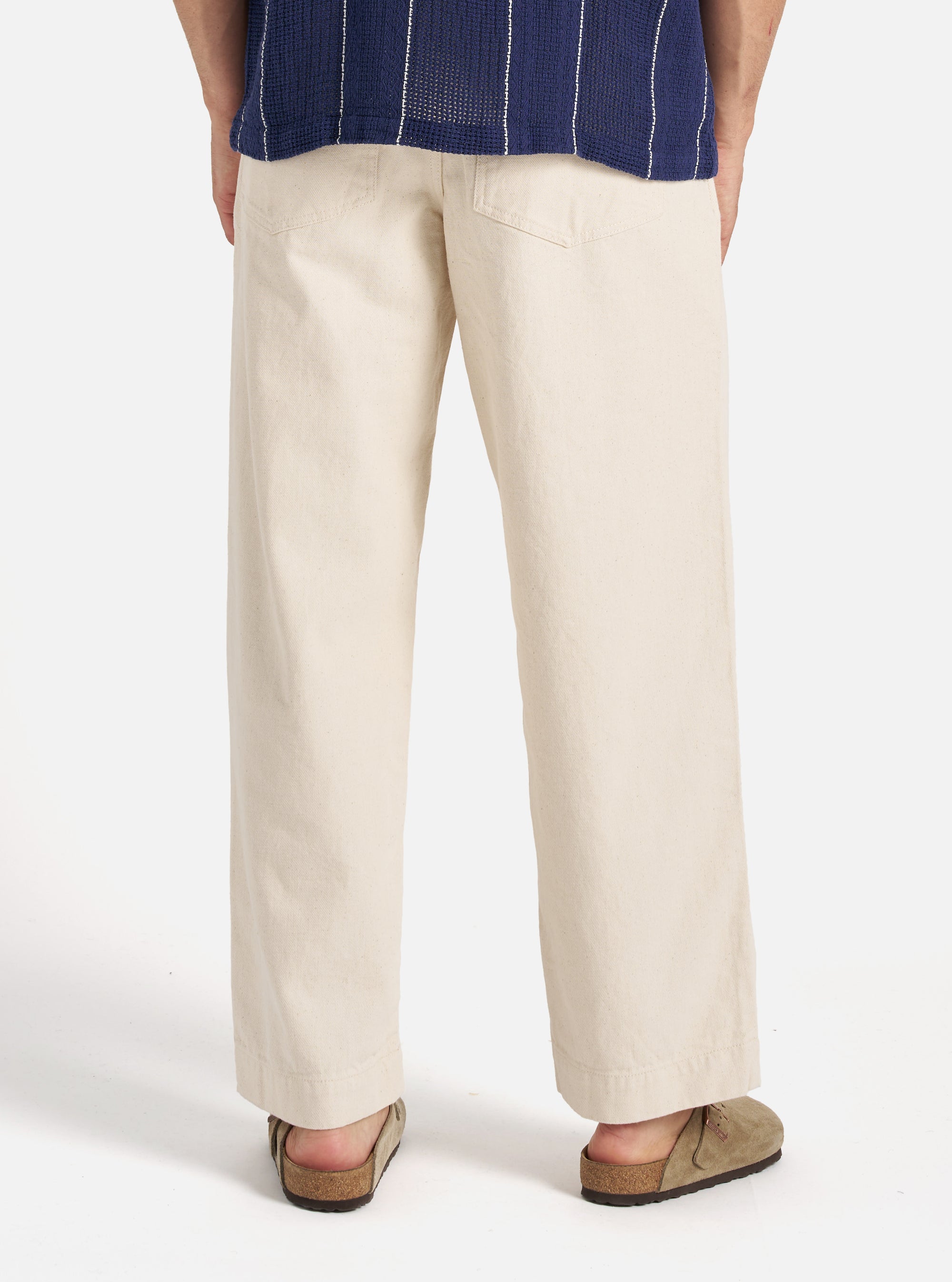 Universal Works Duke Pant in Ecru Recycled Cotton