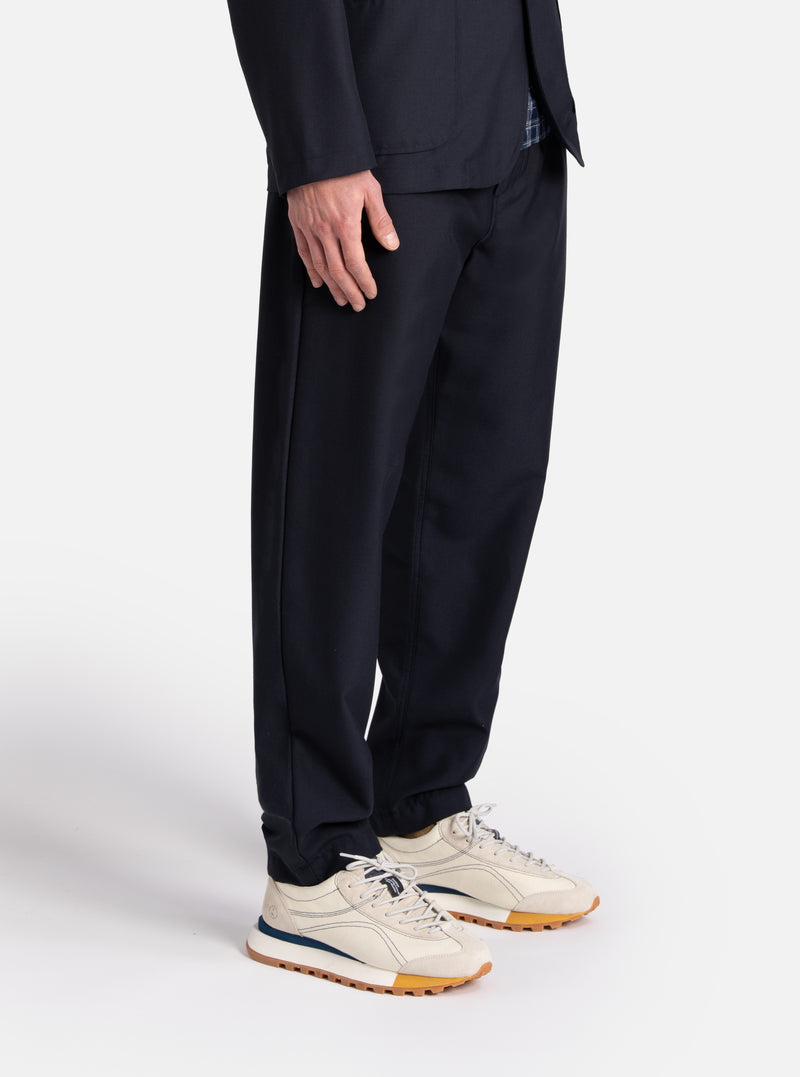 Universal Works Military Chino in Navy Tropical Suiting