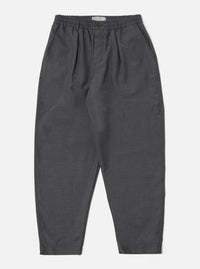 Universal Works Pleated Track Pant in Grey Marl Tropical Suiting