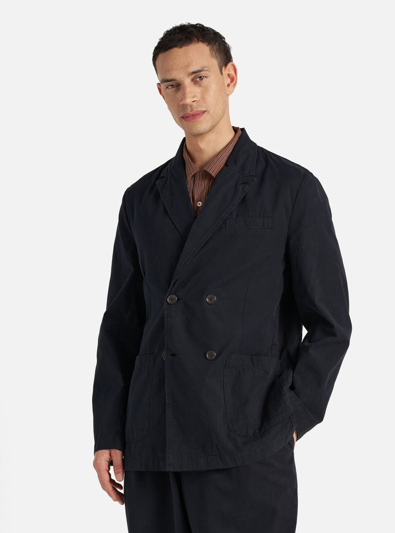 Universal Works Manor Jacket in Navy Summer Canvas