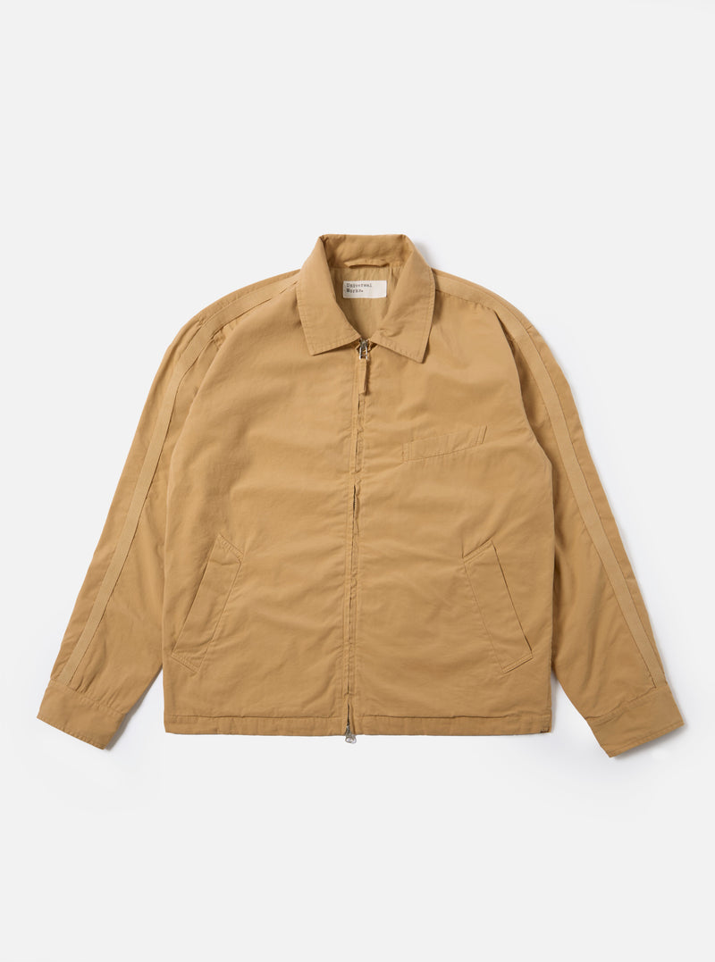 Universal Works Windcheater Jacket in Dark Sand Summer Canvas