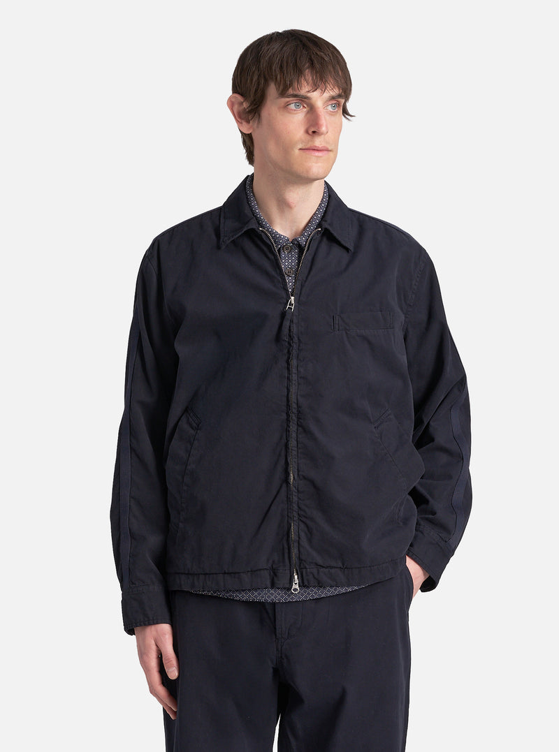 Universal Works Windcheater Jacket in Navy Summer Canvas