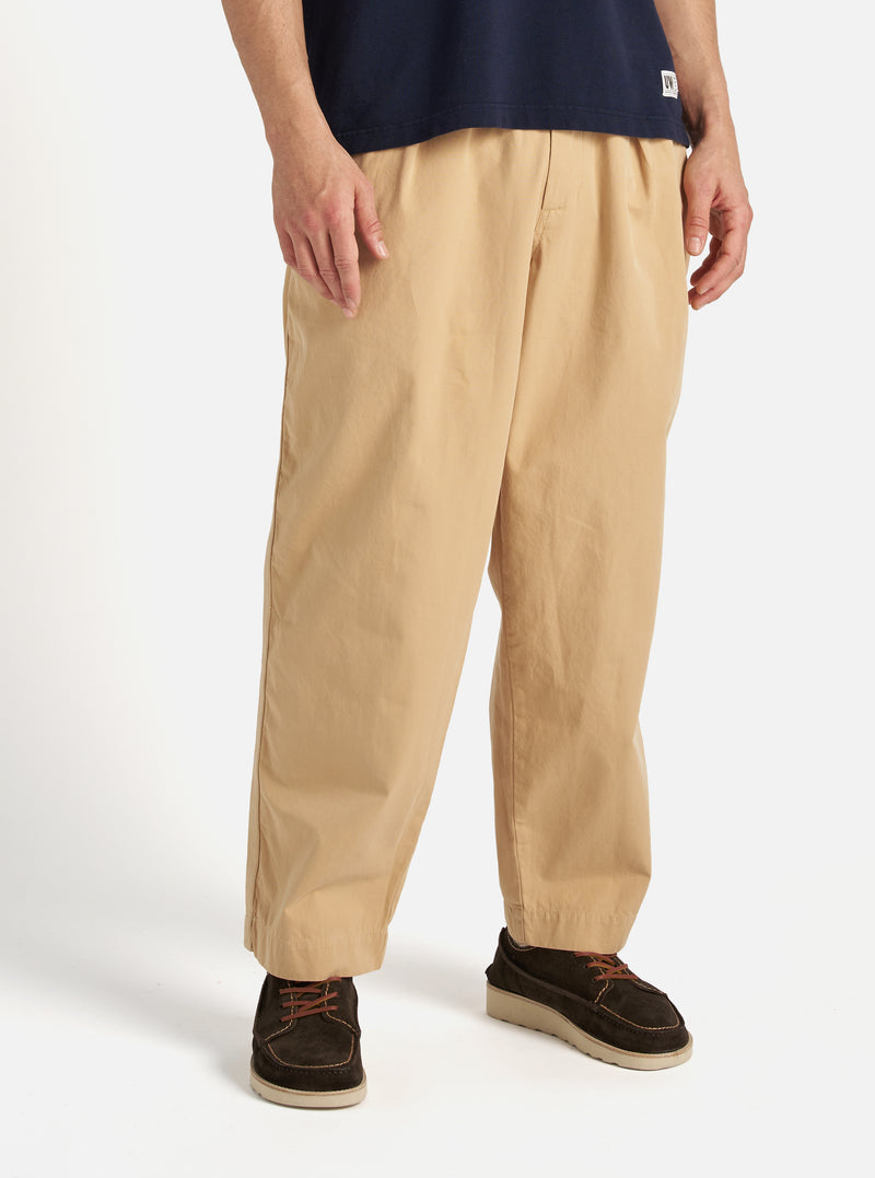 Universal Works Oxford Pant in Dark Sand Summer Canvas