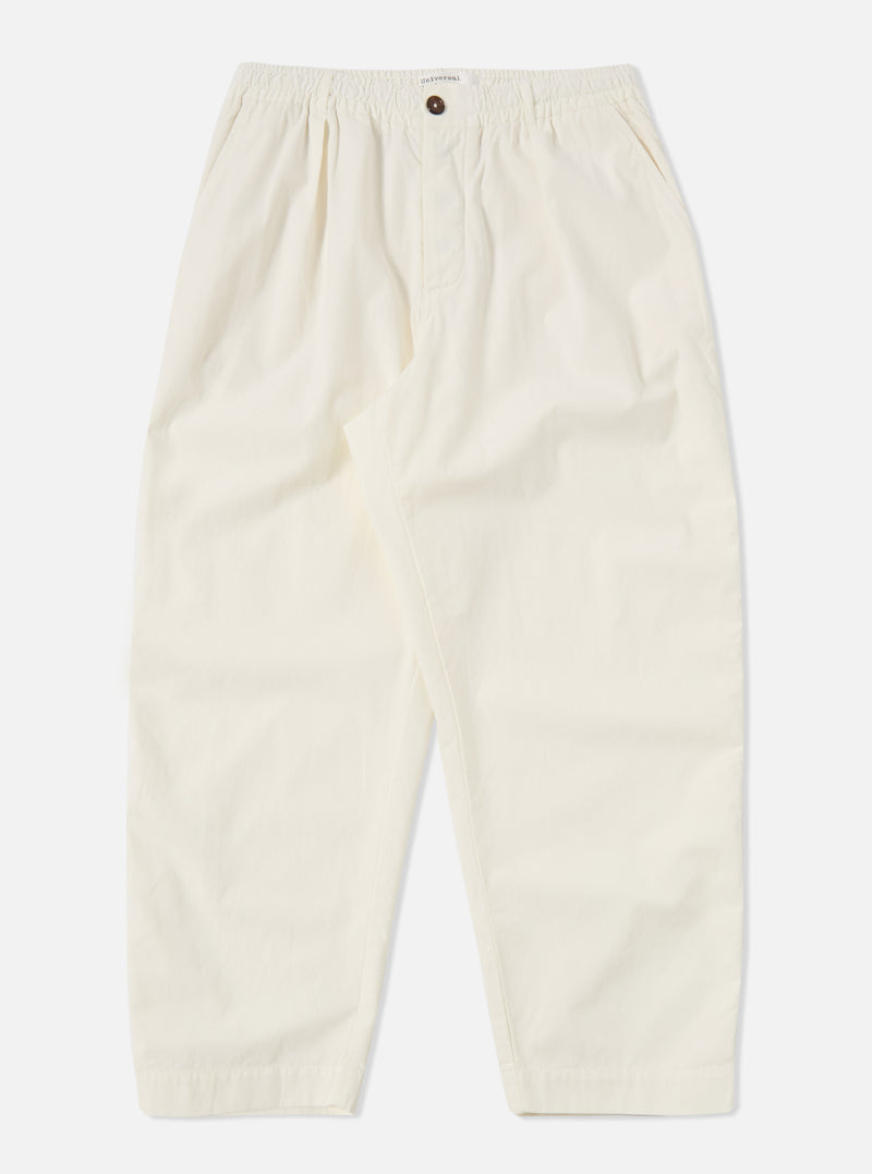 Universal Works Oxford Pant in Ecru Summer Canvas