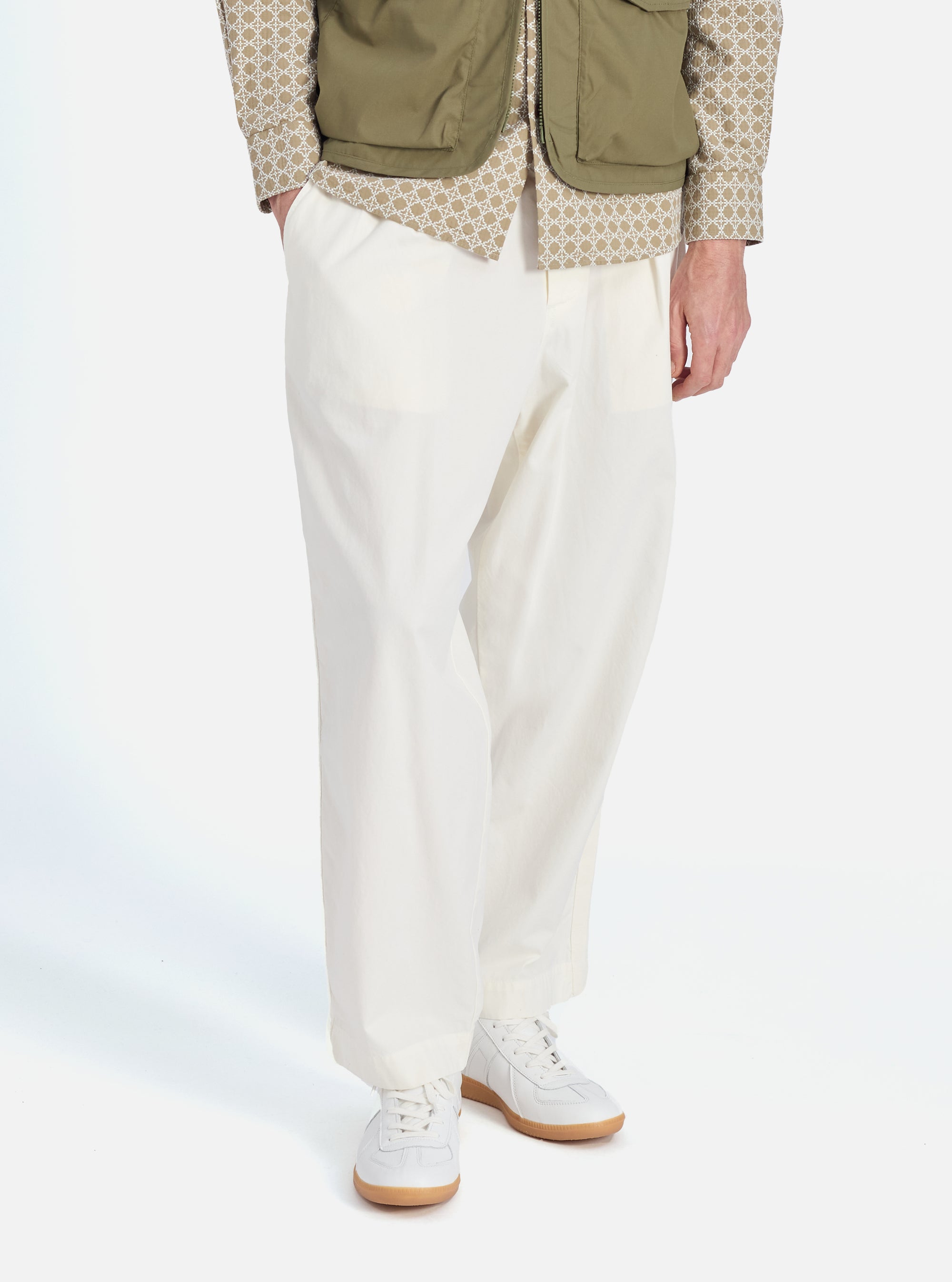 Universal Works Oxford Pant in Ecru Summer Canvas