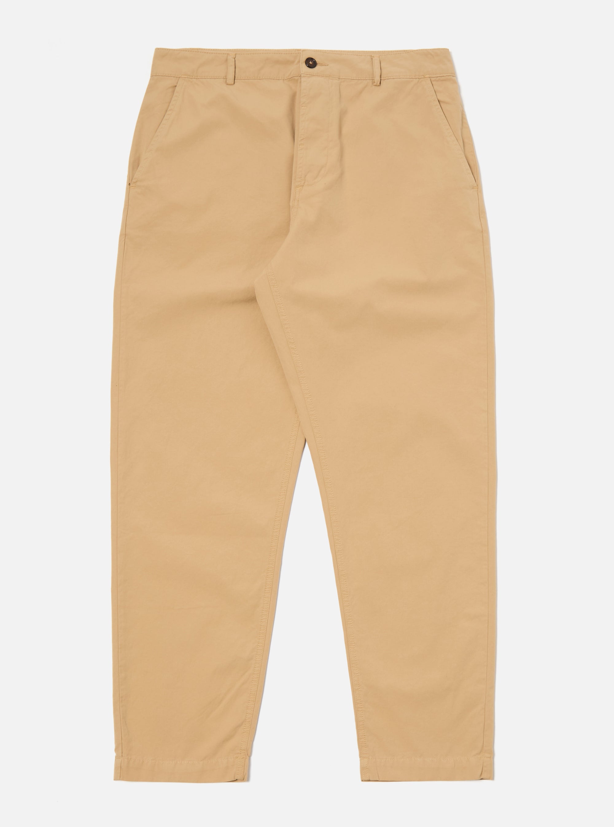 Universal Works Military Chino in Dark Sand Summer Canvas