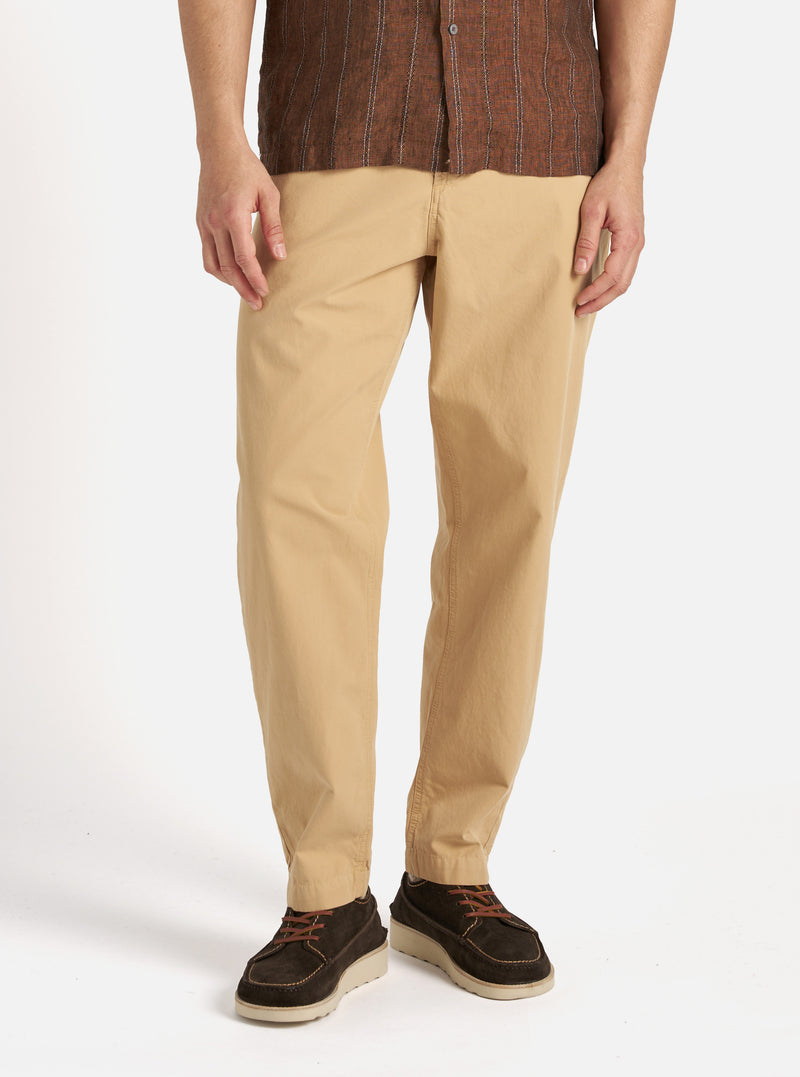 Universal Works Military Chino in Dark Sand Summer Canvas