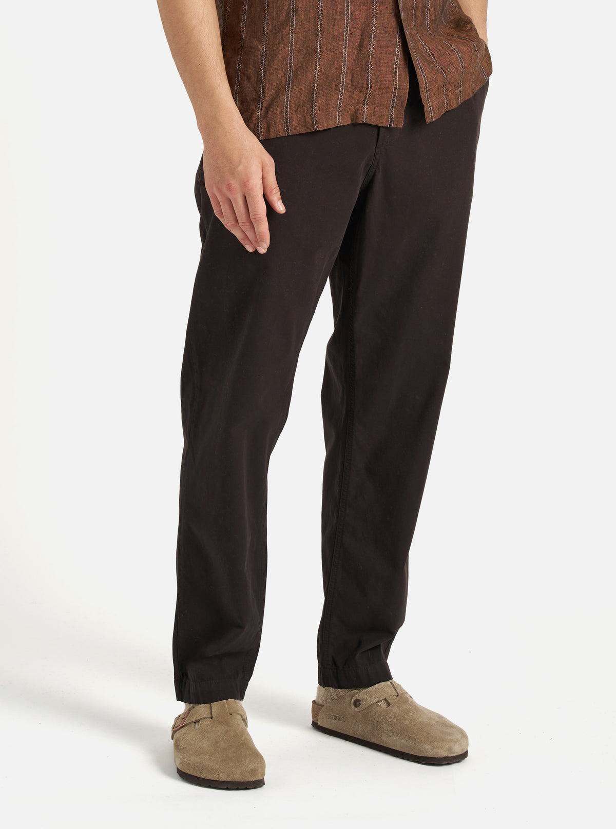 Universal Works Military Chino in Licorice Summer Canvas