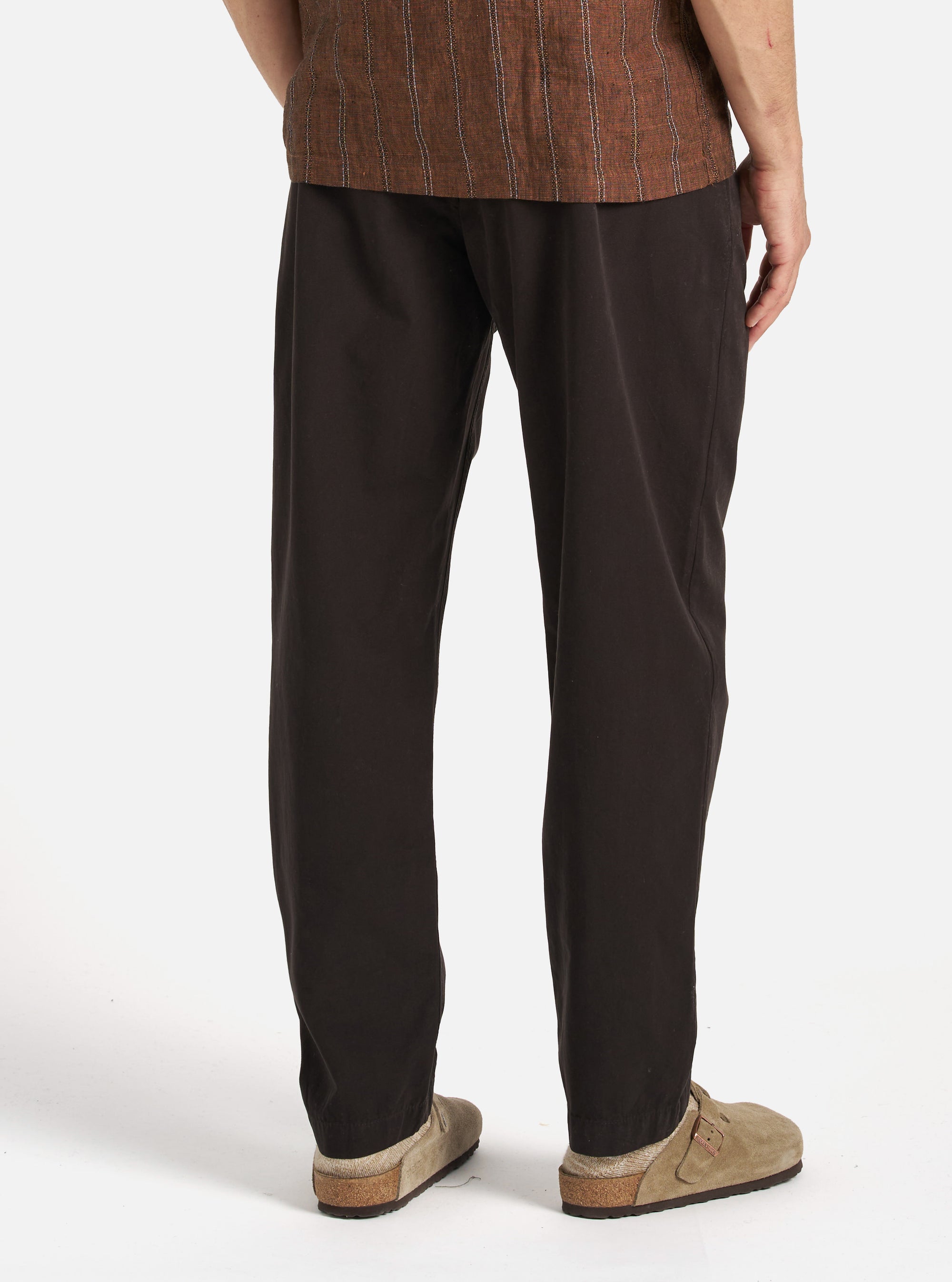 Universal Works Military Chino in Licorice Summer Canvas