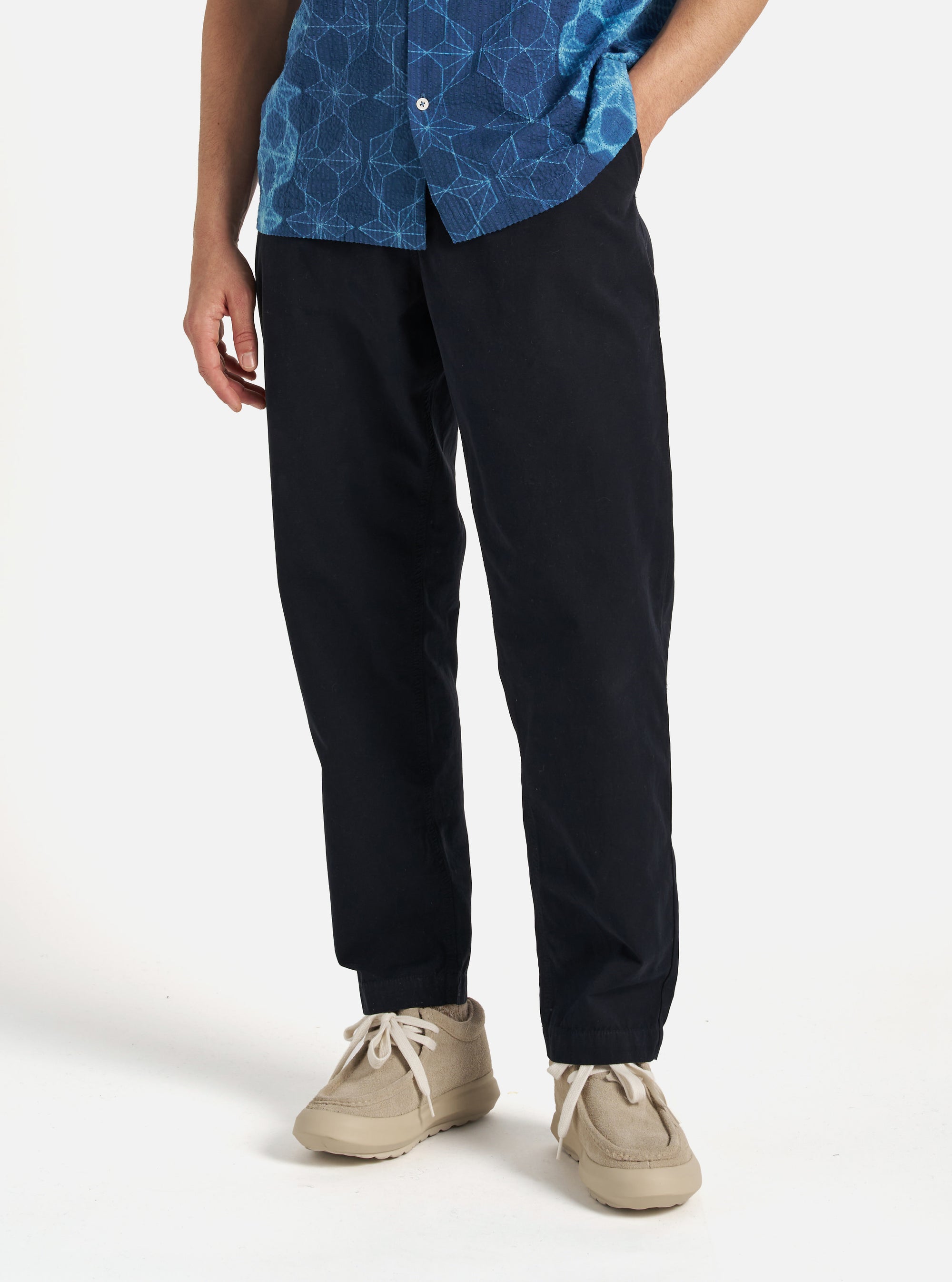 Universal Works Military Chino in Navy Summer Canvas