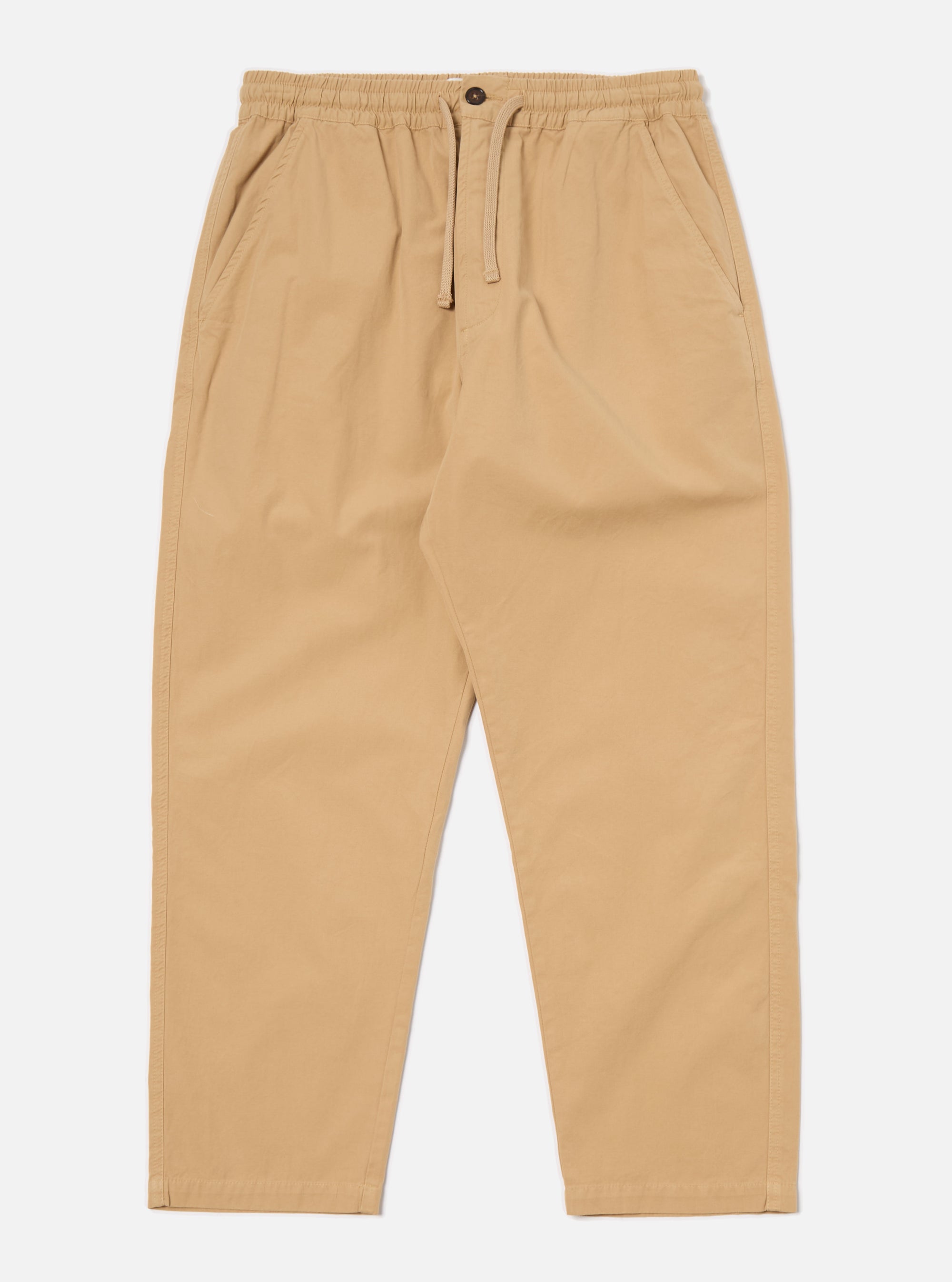 Universal Works Hi Water Trouser in Dark Sand Summer Canvas