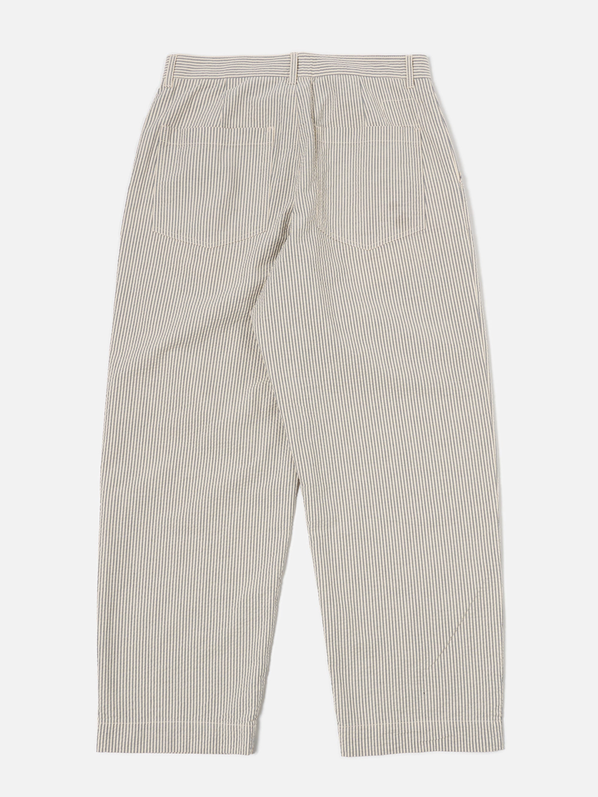 Universal Works Duke Pant in Grey Derby Stripe